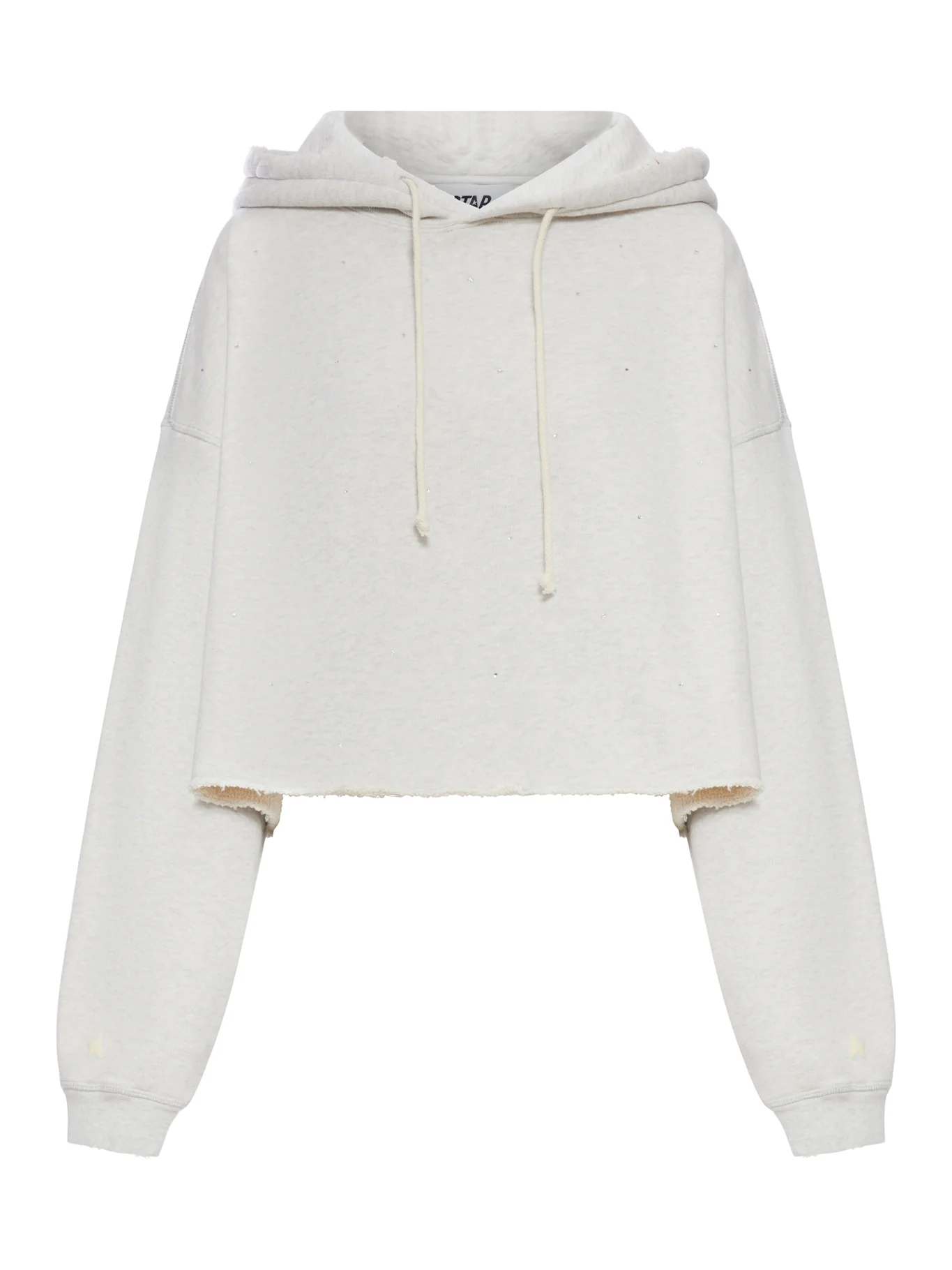 CROPPED HOODIE WITH MICRO APPLICATIONS