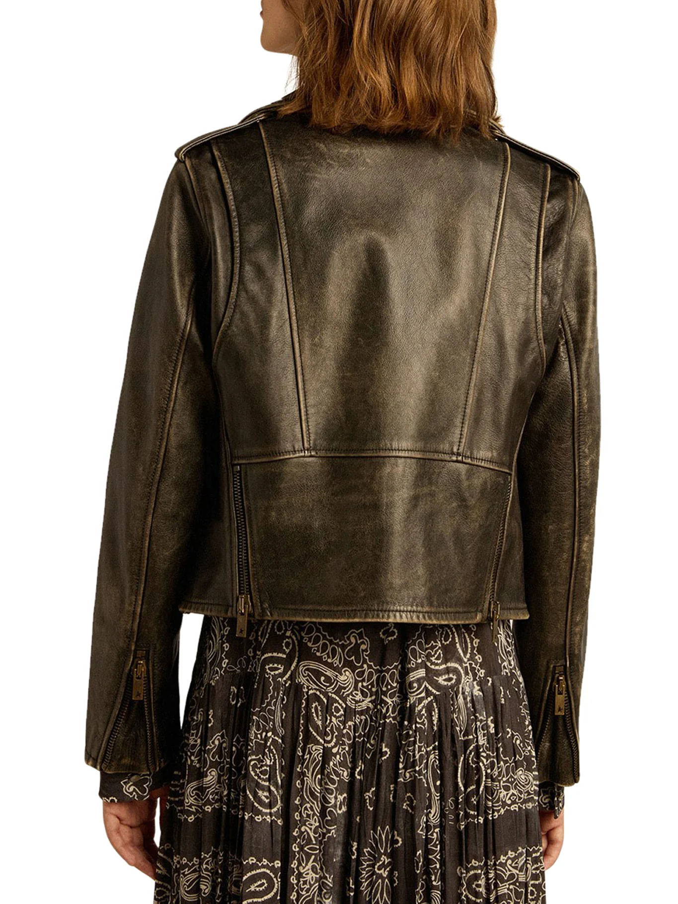 BIKER JACKET WITH A LIVED EFFECT - Image 4