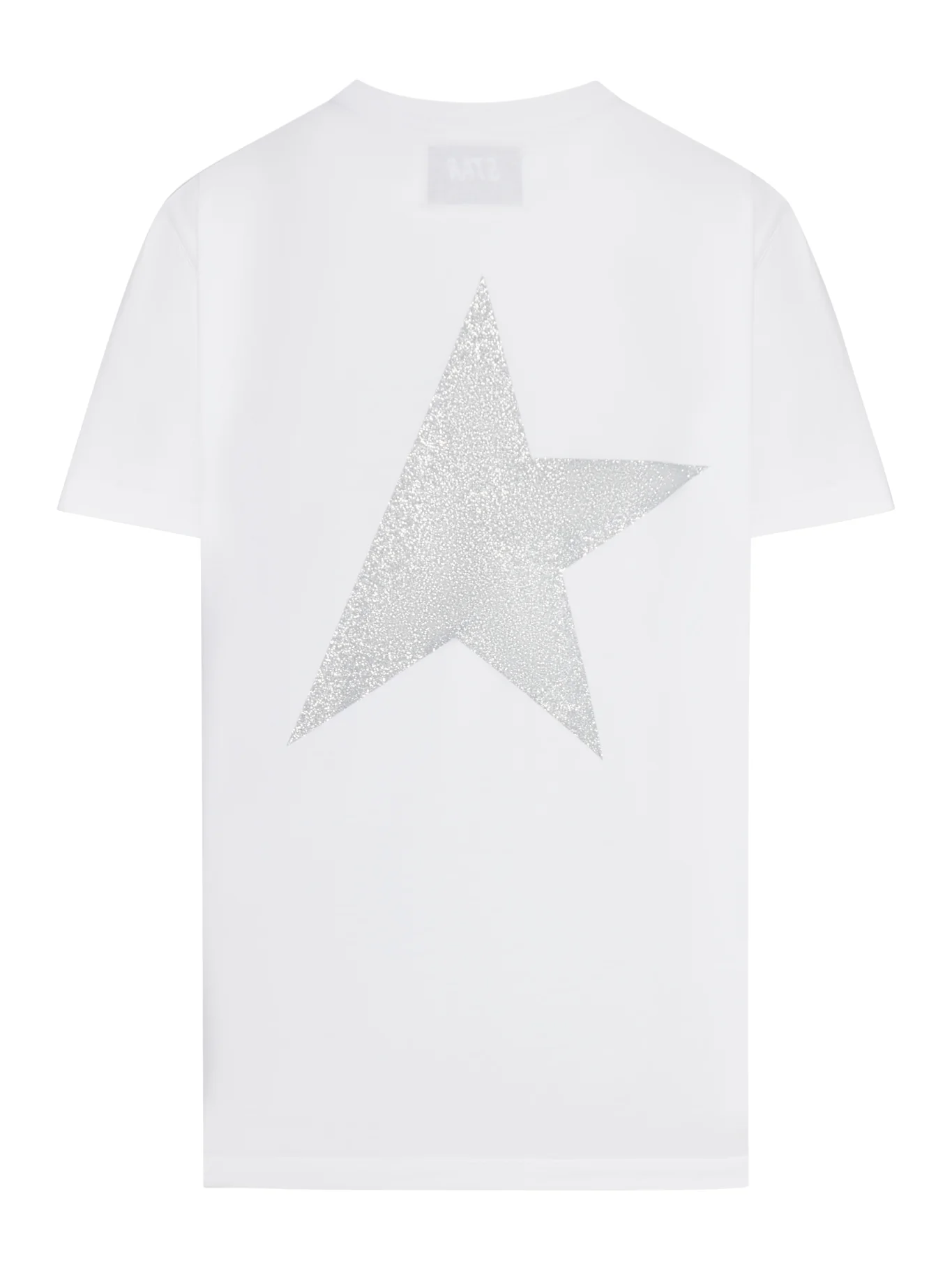 WHITE T-SHIRT WITH SILVER GLITTER LOGO AND STAR - Image 2