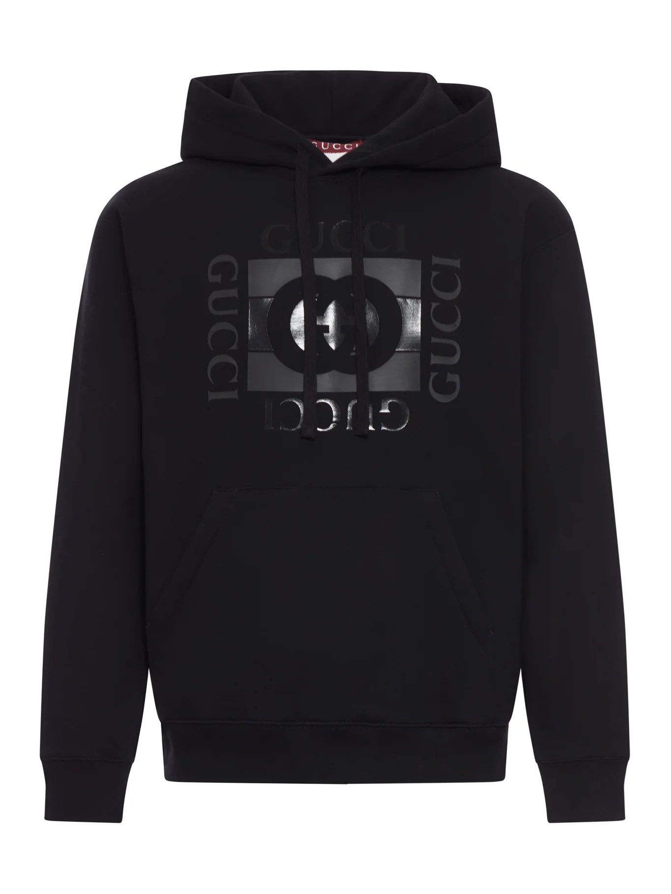 COTTON JERSEY HOODIE WITH PRINT