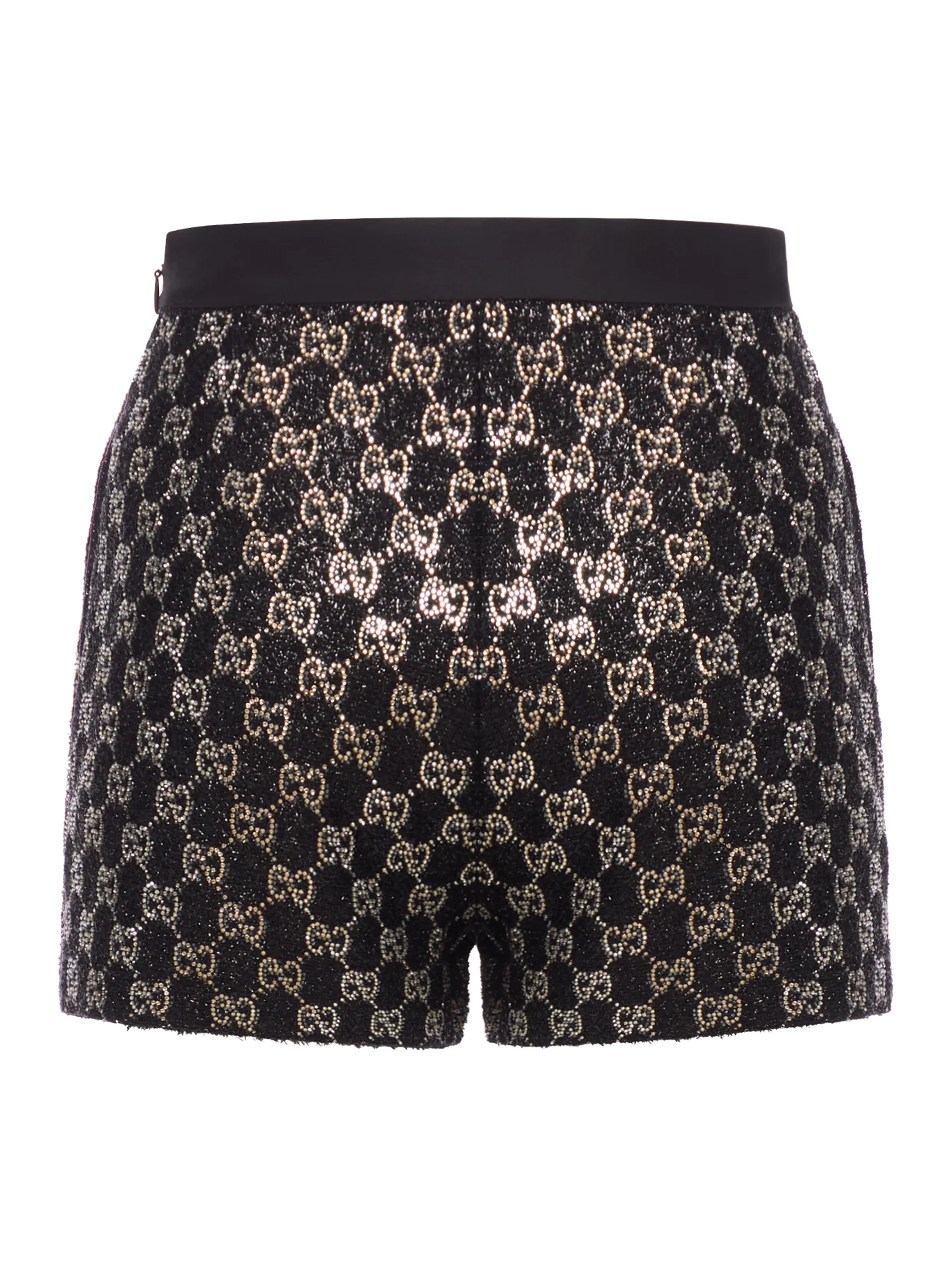 EMBROIDERED LAMÉ WOOL TWEED SHORTS - Image 2