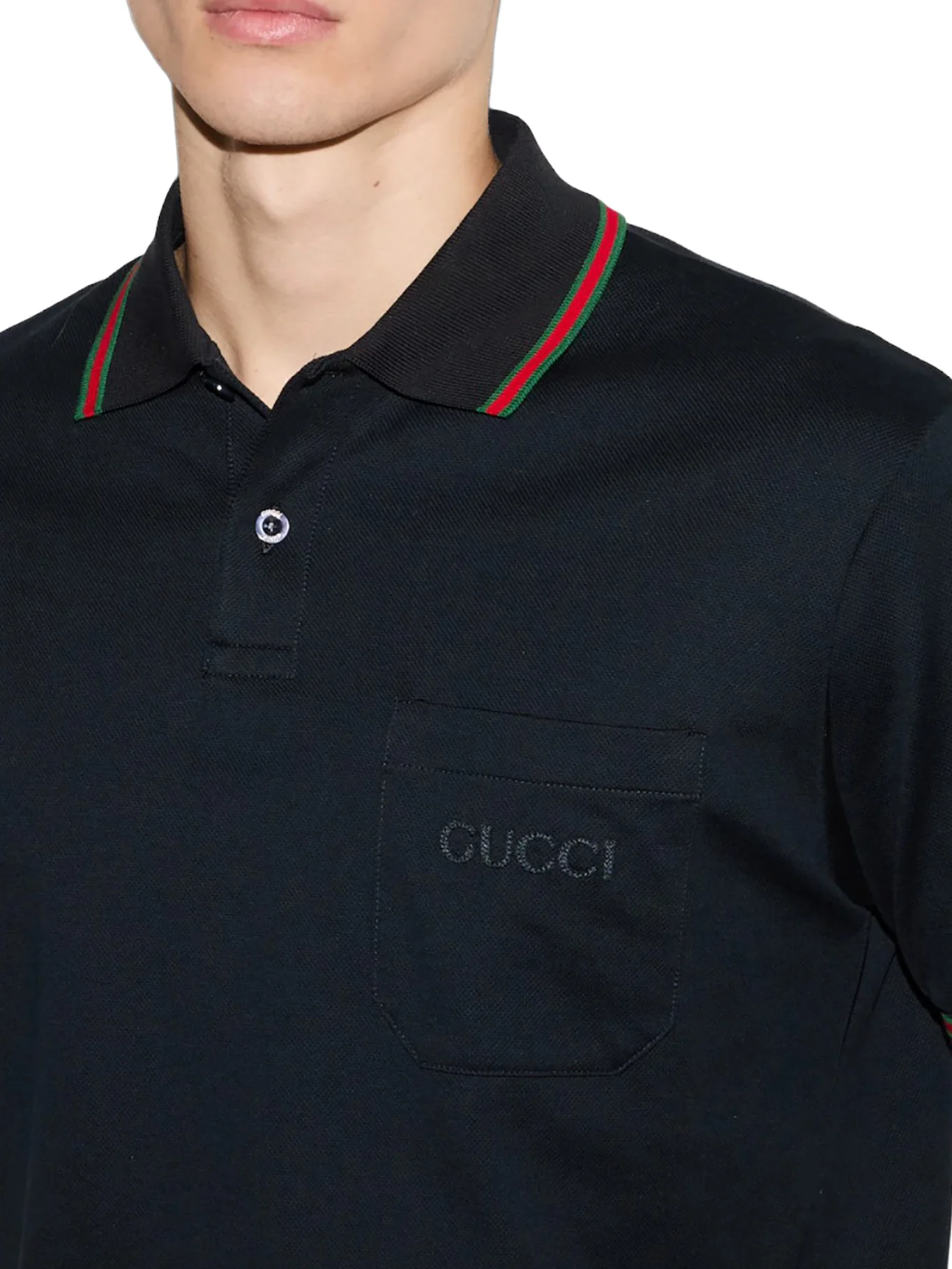 EMBROIDERED STRETCH COTTON POLO SHIRT - Image 5