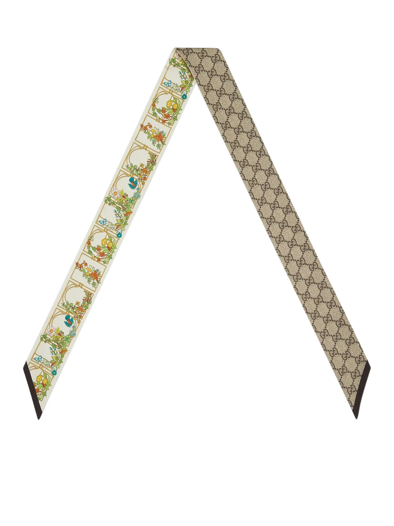 SILK BOW WITH FLORAL ANIMAL PRINT - Image 3