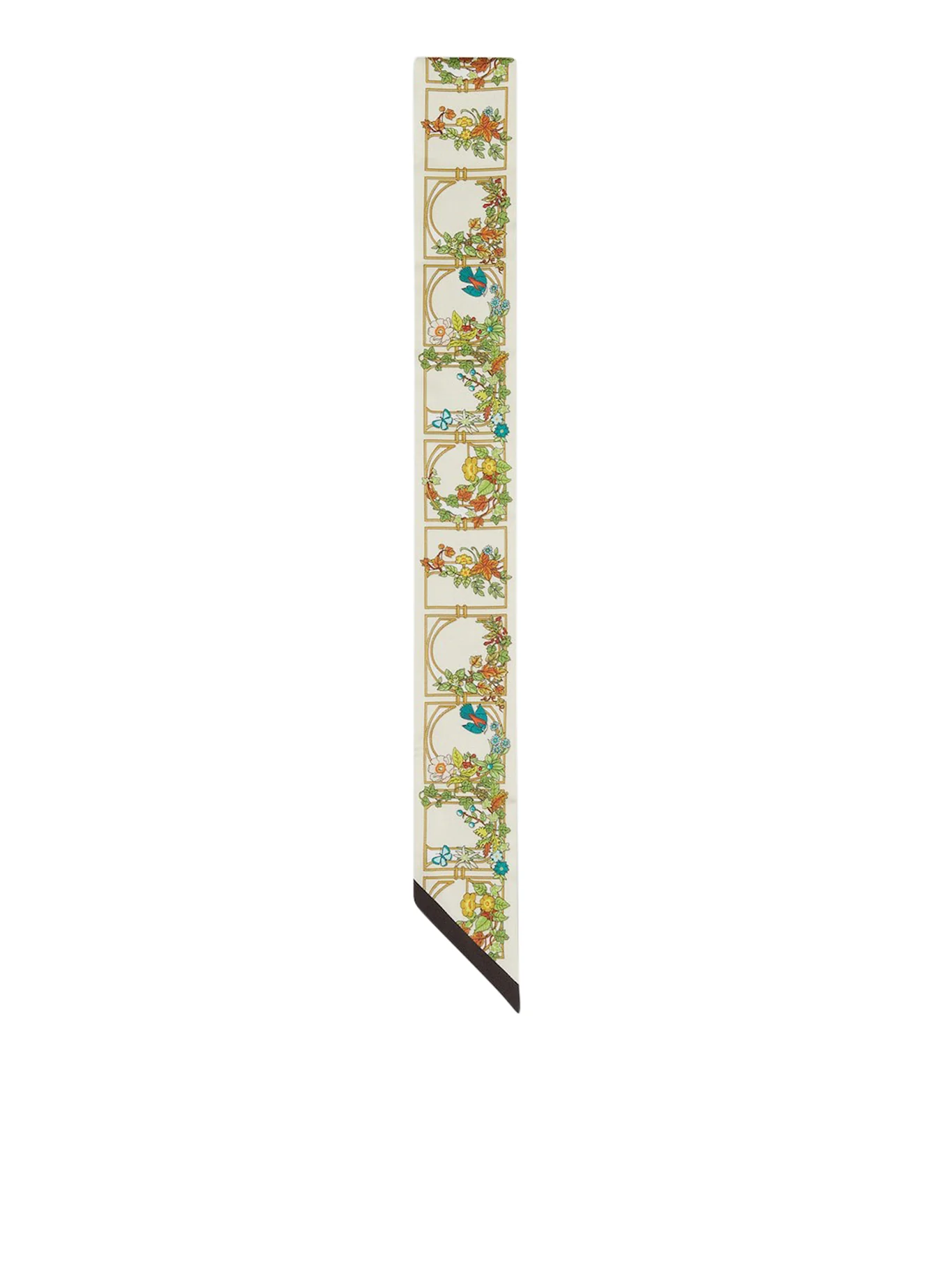 SILK BOW WITH FLORAL ANIMAL PRINT - Image 4