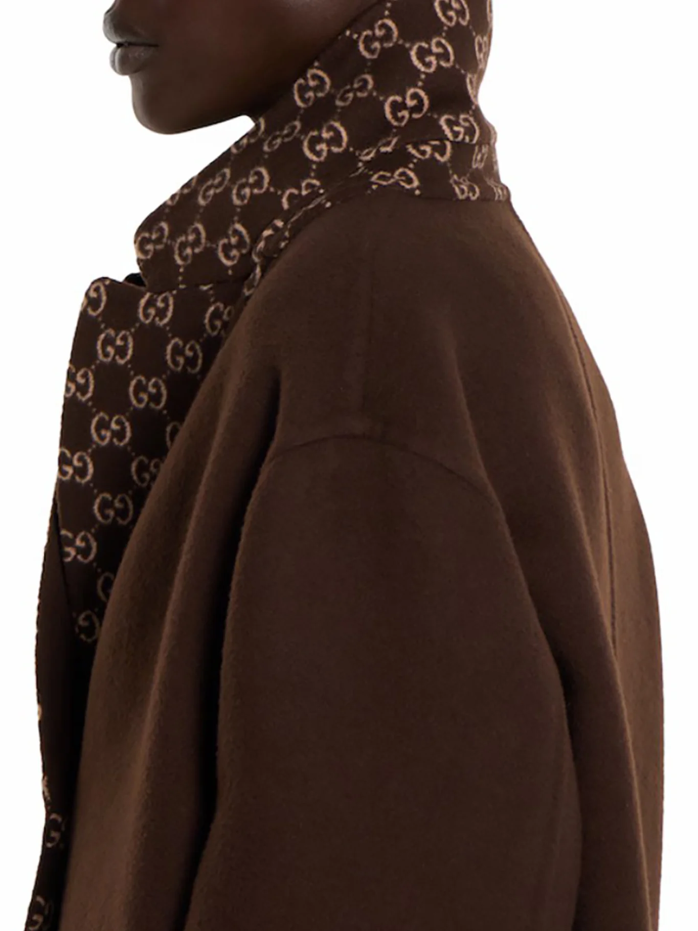 SINGLE-BREASTED COAT WITH "GG" MONOGRAM - Image 4