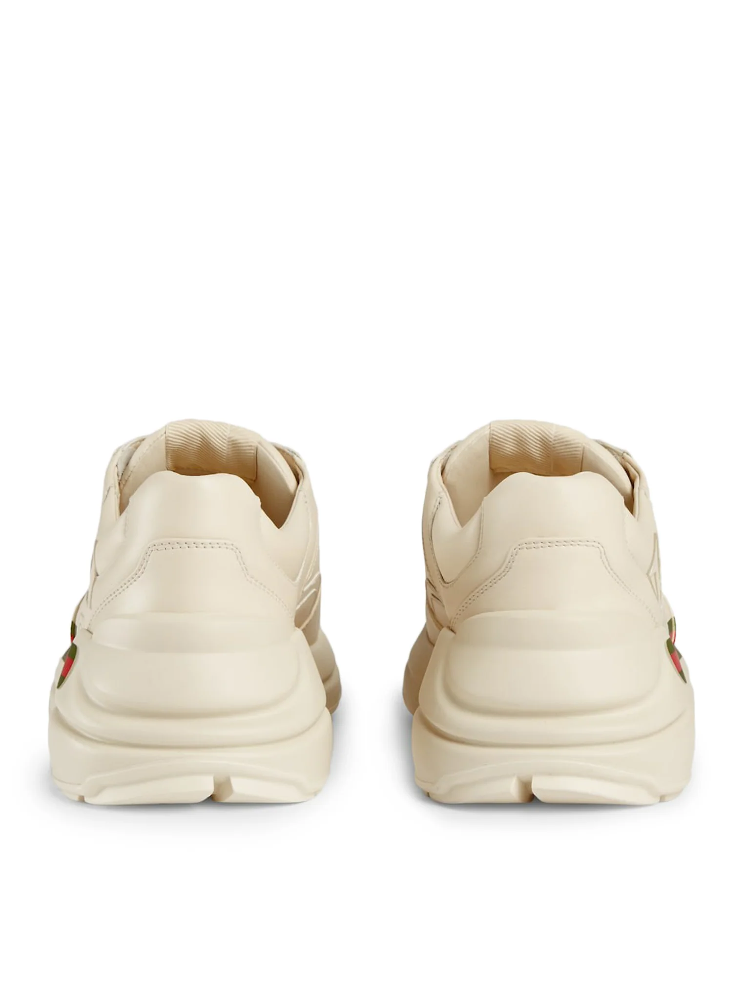 WOMEN`S RHYTON SNEAKERS IN LEATHER WITH GUCCI LOGO - Image 3