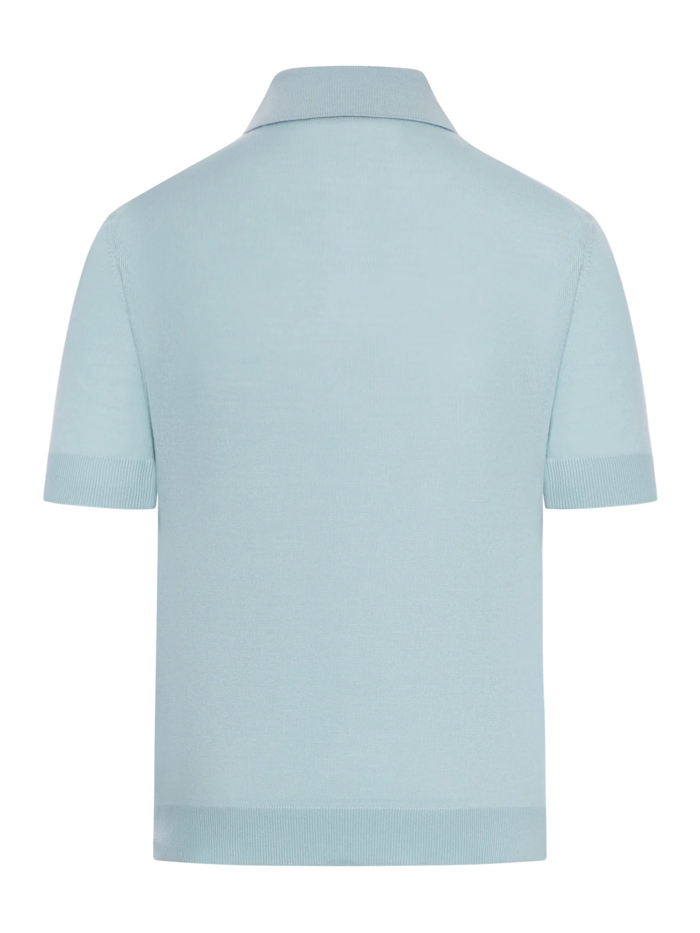 WOOL AND SILK KNITTED POLO SHIRT - Image 2