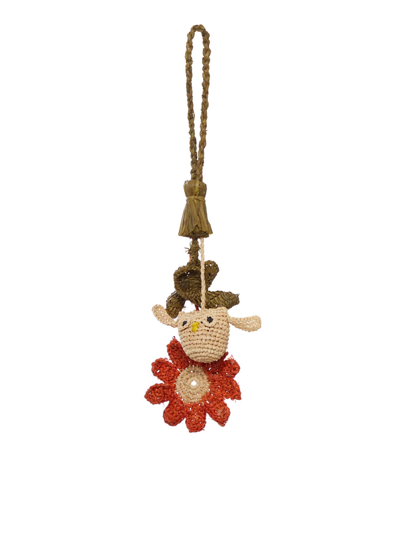 DECORATIVE OWL CHARMS IN RAFFIA