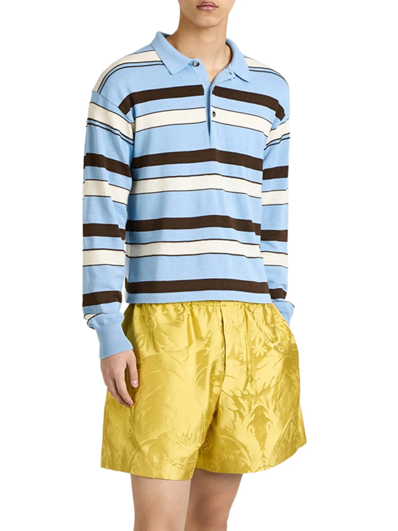 STRIPED KNITTED RUGBY POLO - Image 3