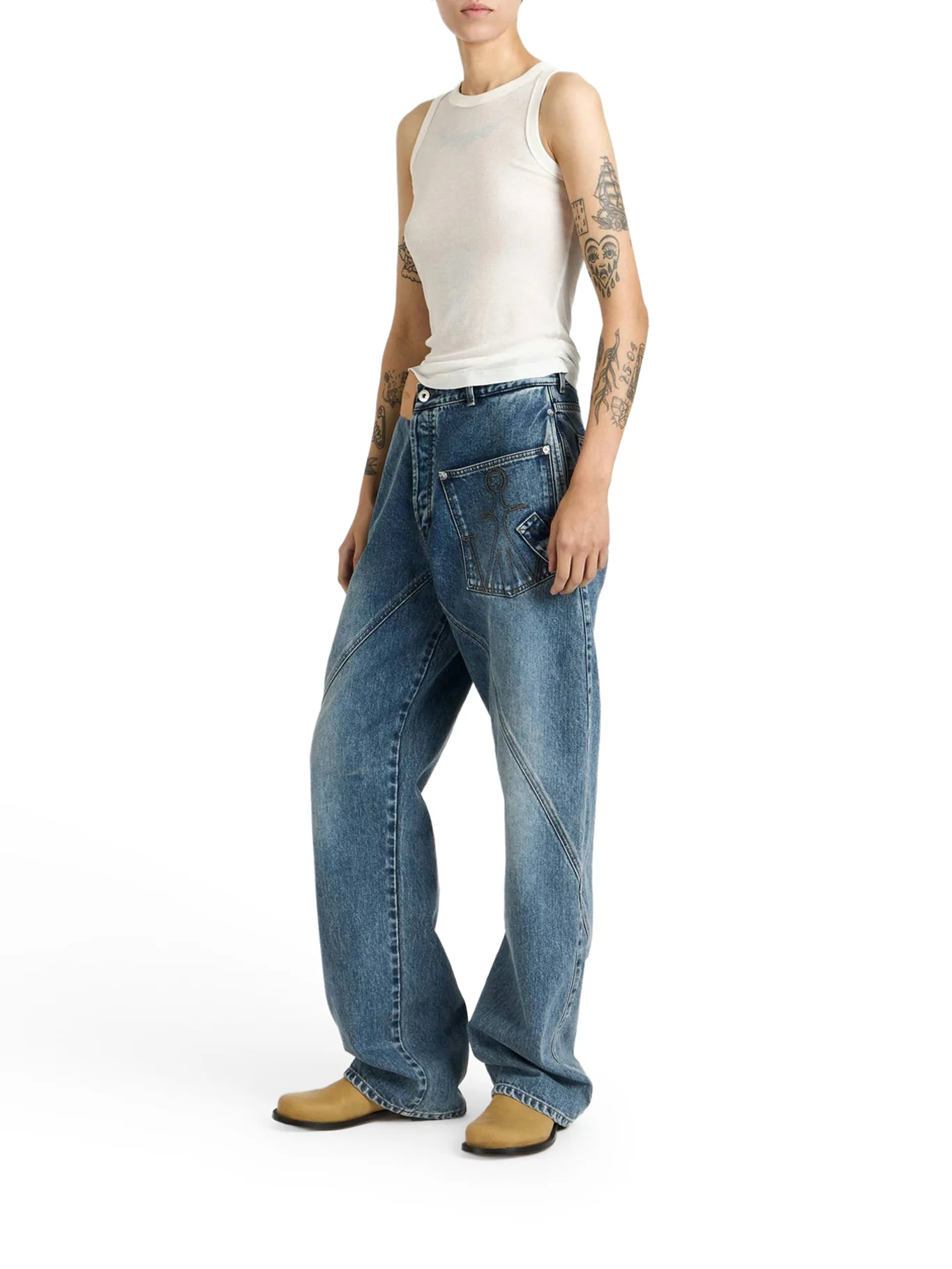 WORKWEAR JEANS WITH OFF-CENTRALIZED CLOSURE - Image 2