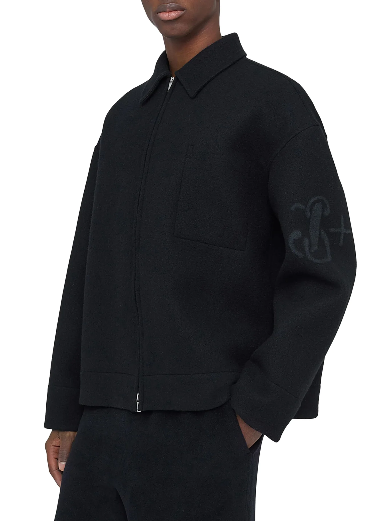 WOOL ZIP-UP OVERSHIRT - Image 4