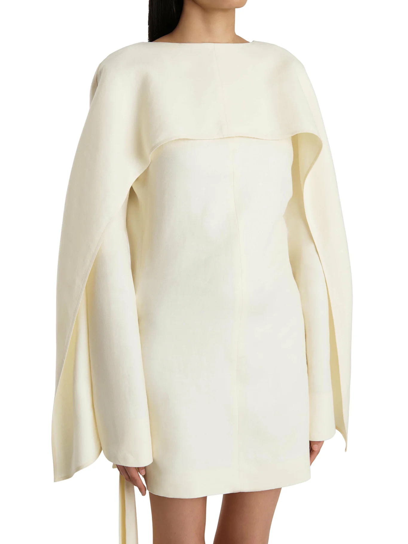 ONIS SHORT LINEN DRESS WITH RUFFLES - Image 4
