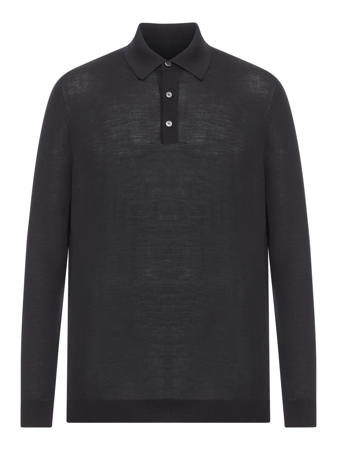 LONG-SLEEVED WOOL POLO SHIRT
