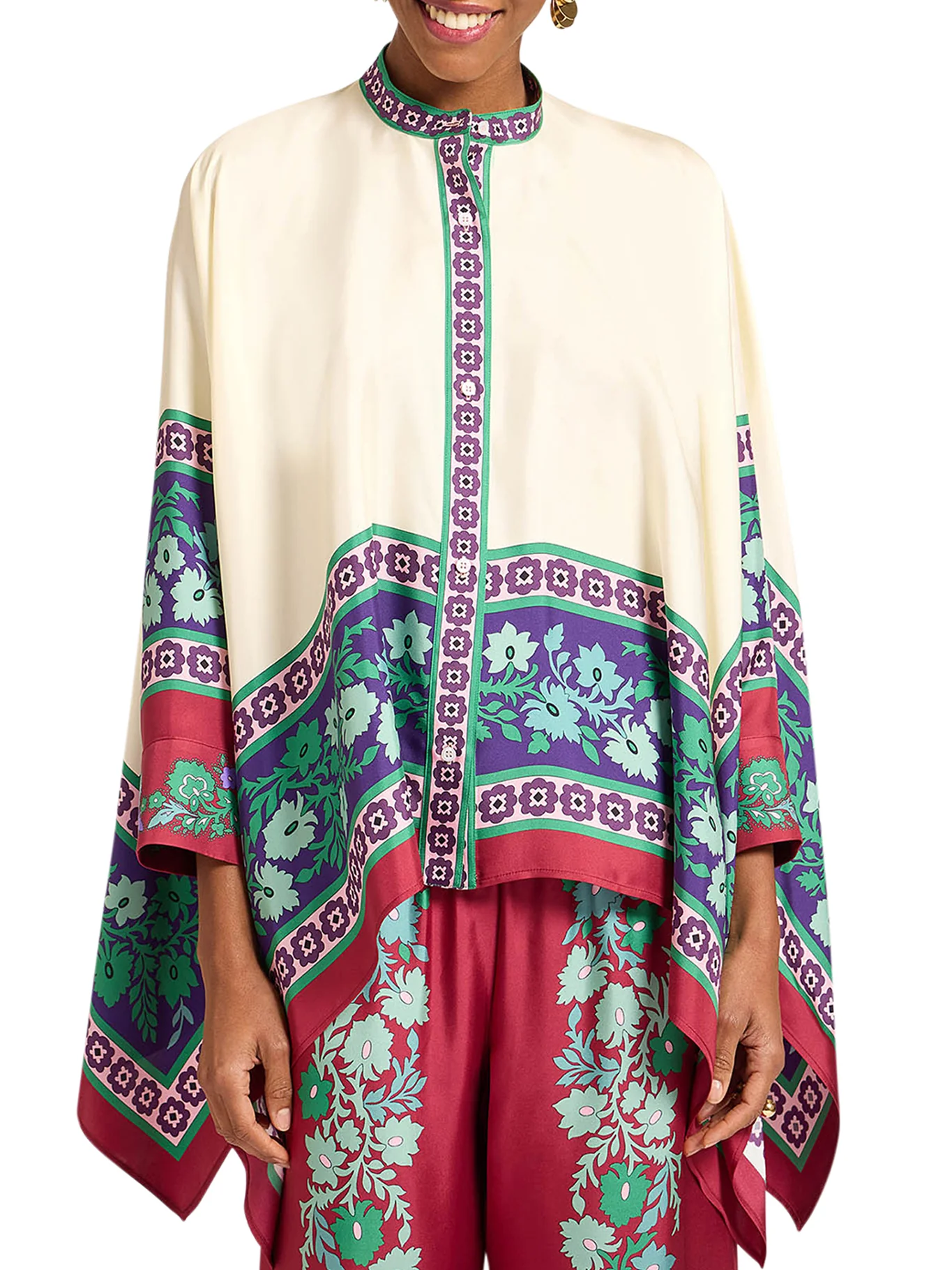 SILK SCARF SHIRT - Image 2