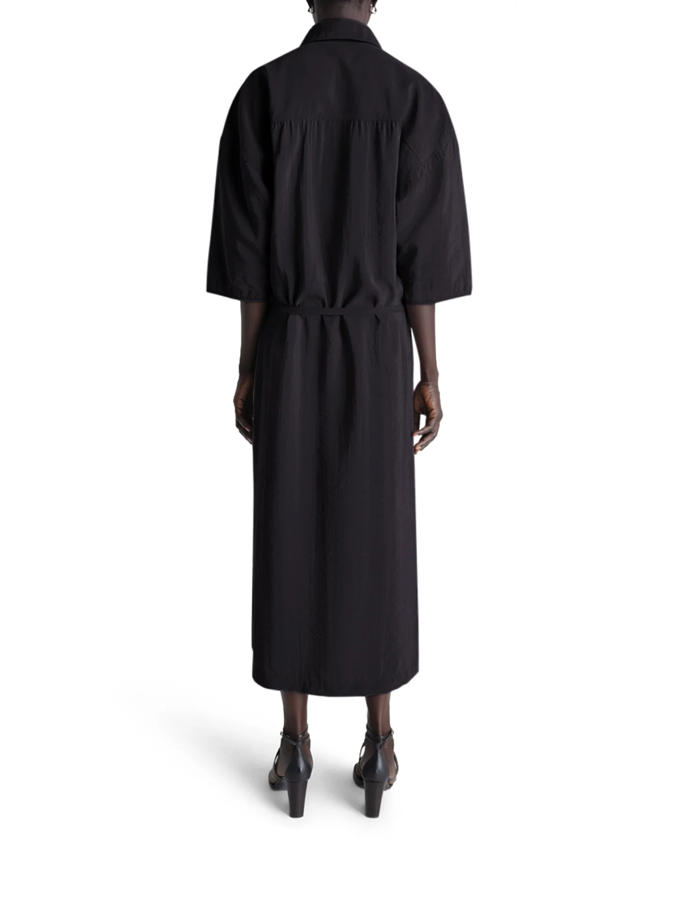 ASYMMETRIC DRESS IN DRY SILK - Image 3