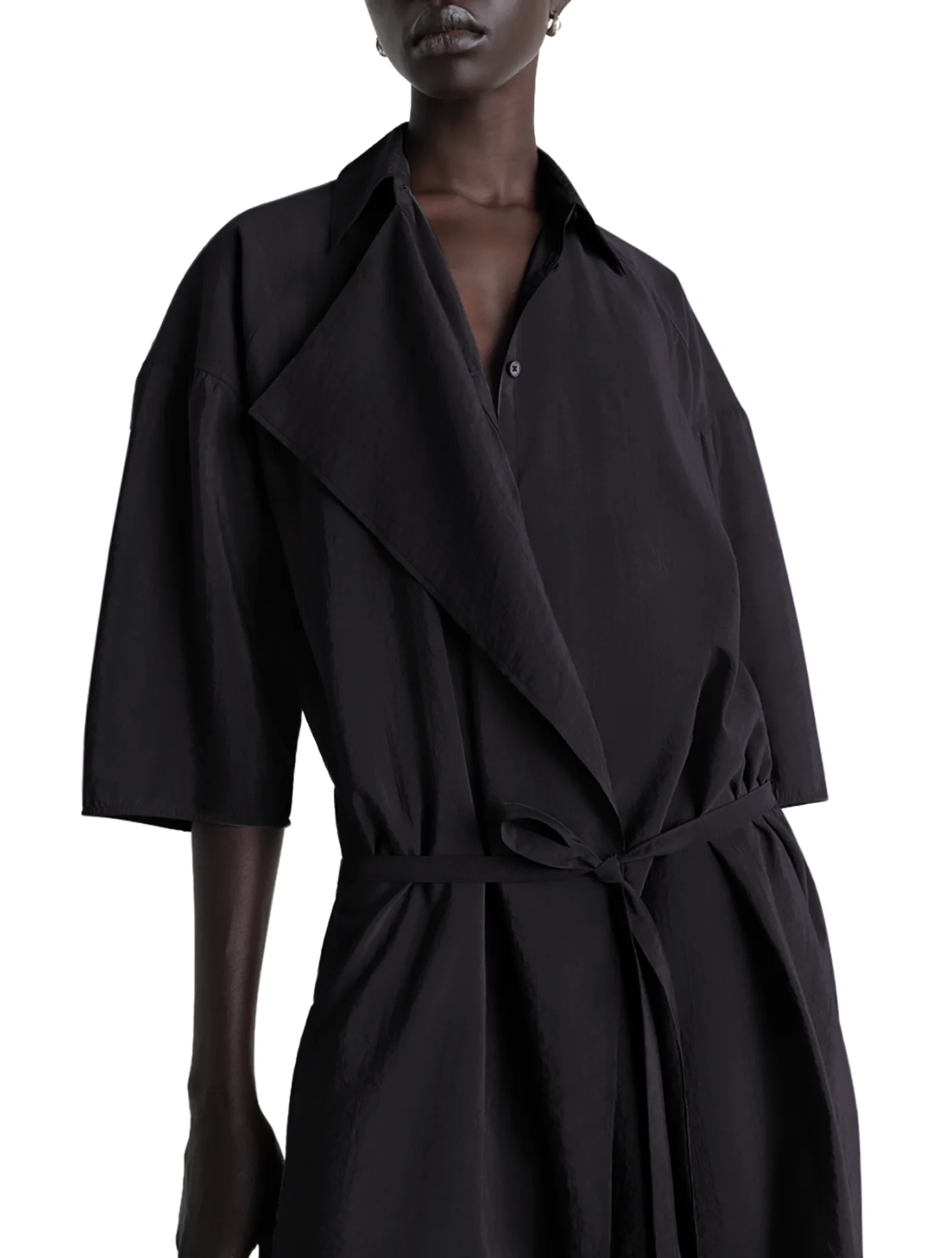 ASYMMETRIC DRESS IN DRY SILK - Image 5