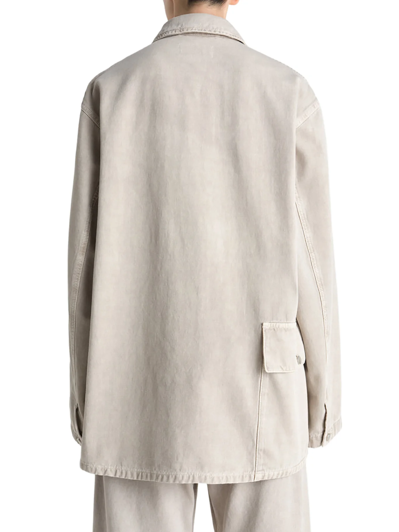 UTILITY OVERSHIRT IN SNOW BROKEN TWILL - Image 5