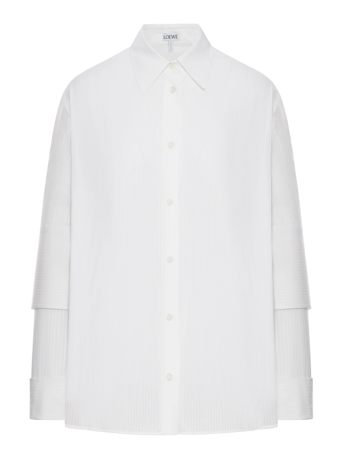 COTTON SHIRT WITH DOUBLE-LAYER SLEEVES