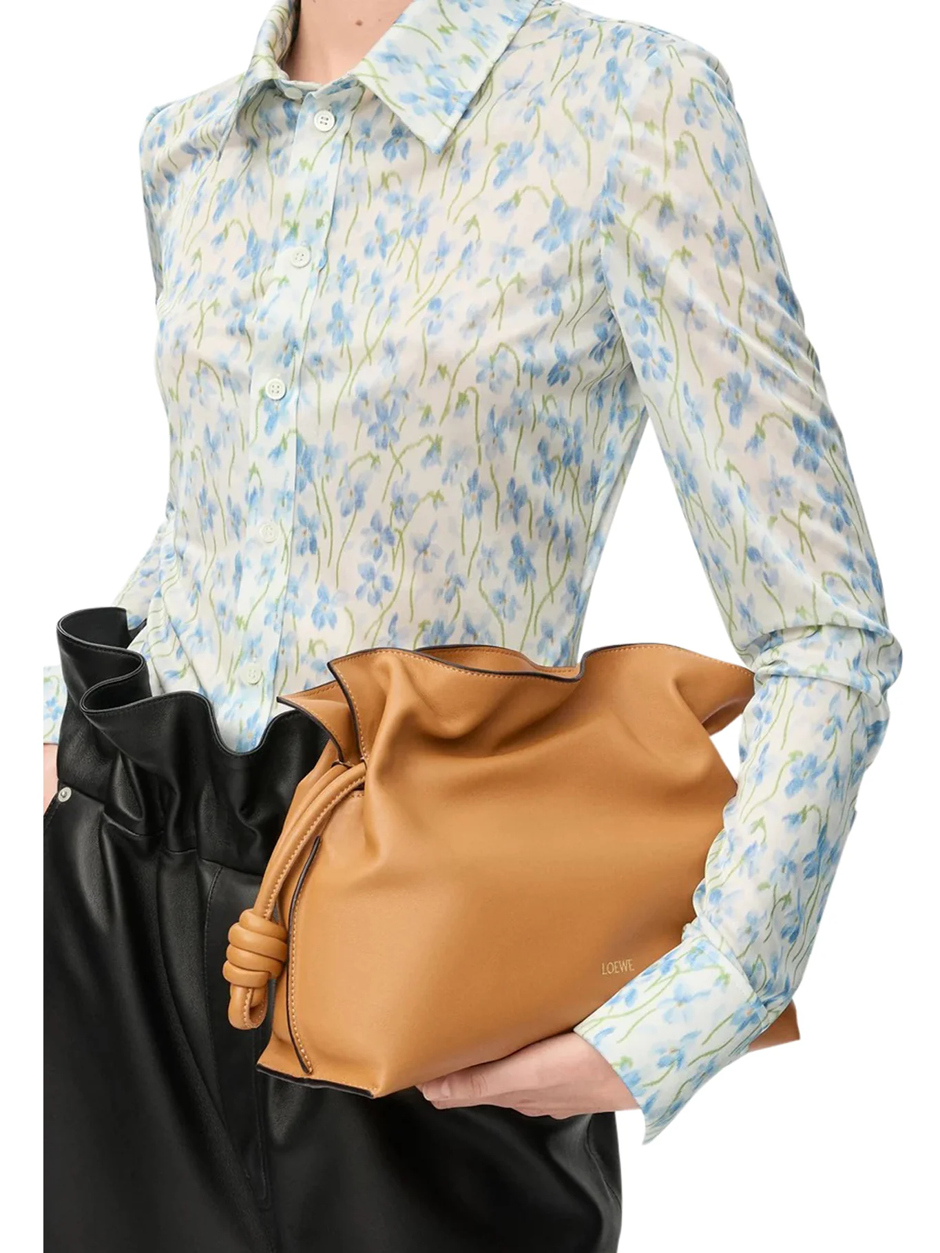 MEDIUM FLAMENCO CLUTCH IN NAPPA - Image 2