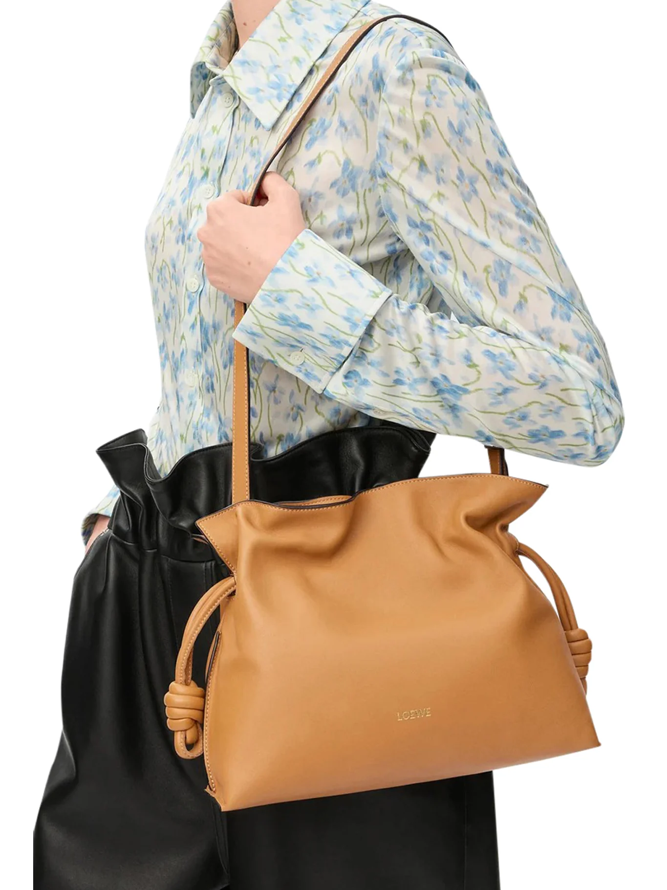 MEDIUM FLAMENCO CLUTCH IN NAPPA - Image 3