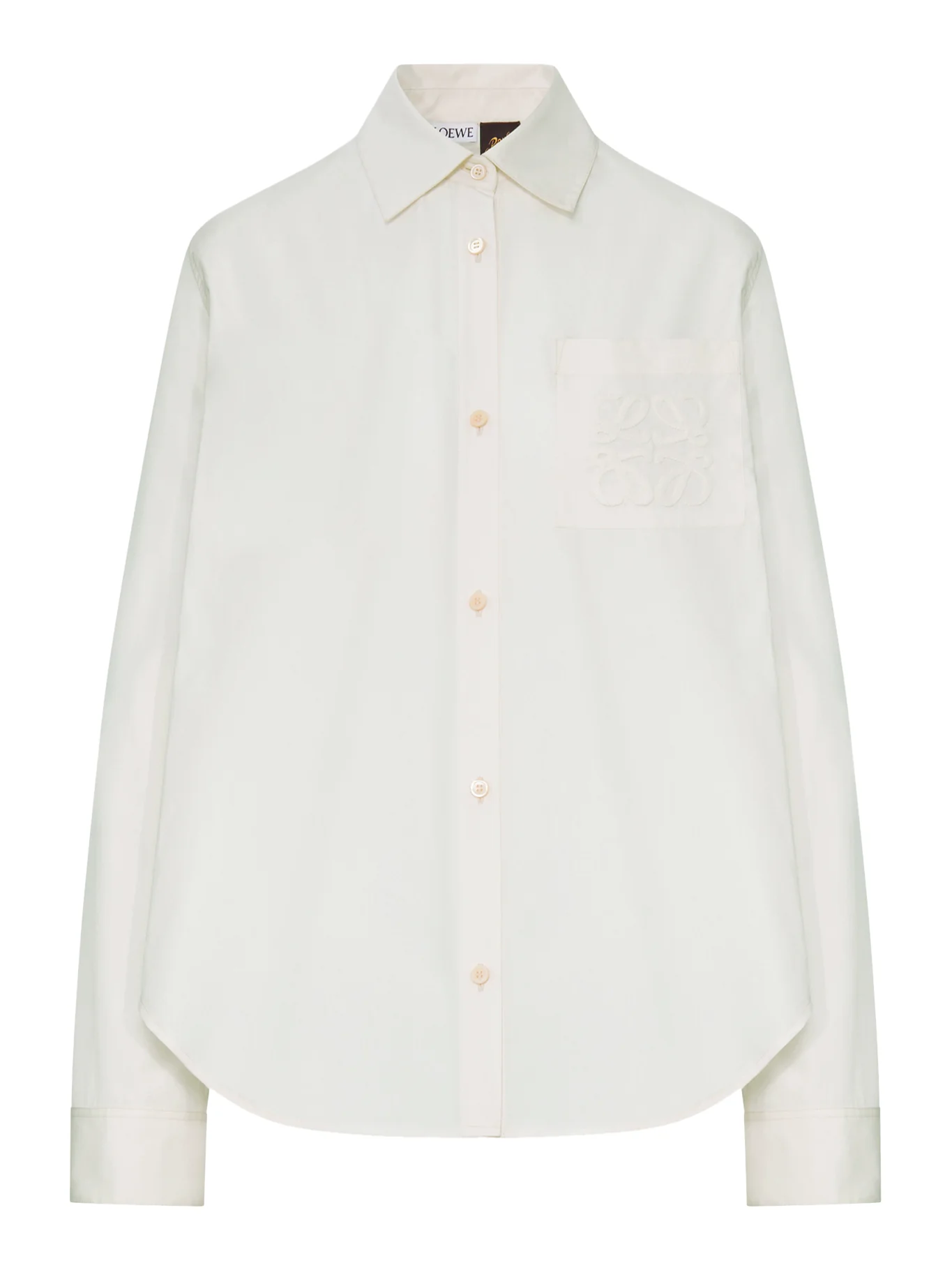 COTTON DENIM SHIRT WITH ANAGRAM EMBROIDERY