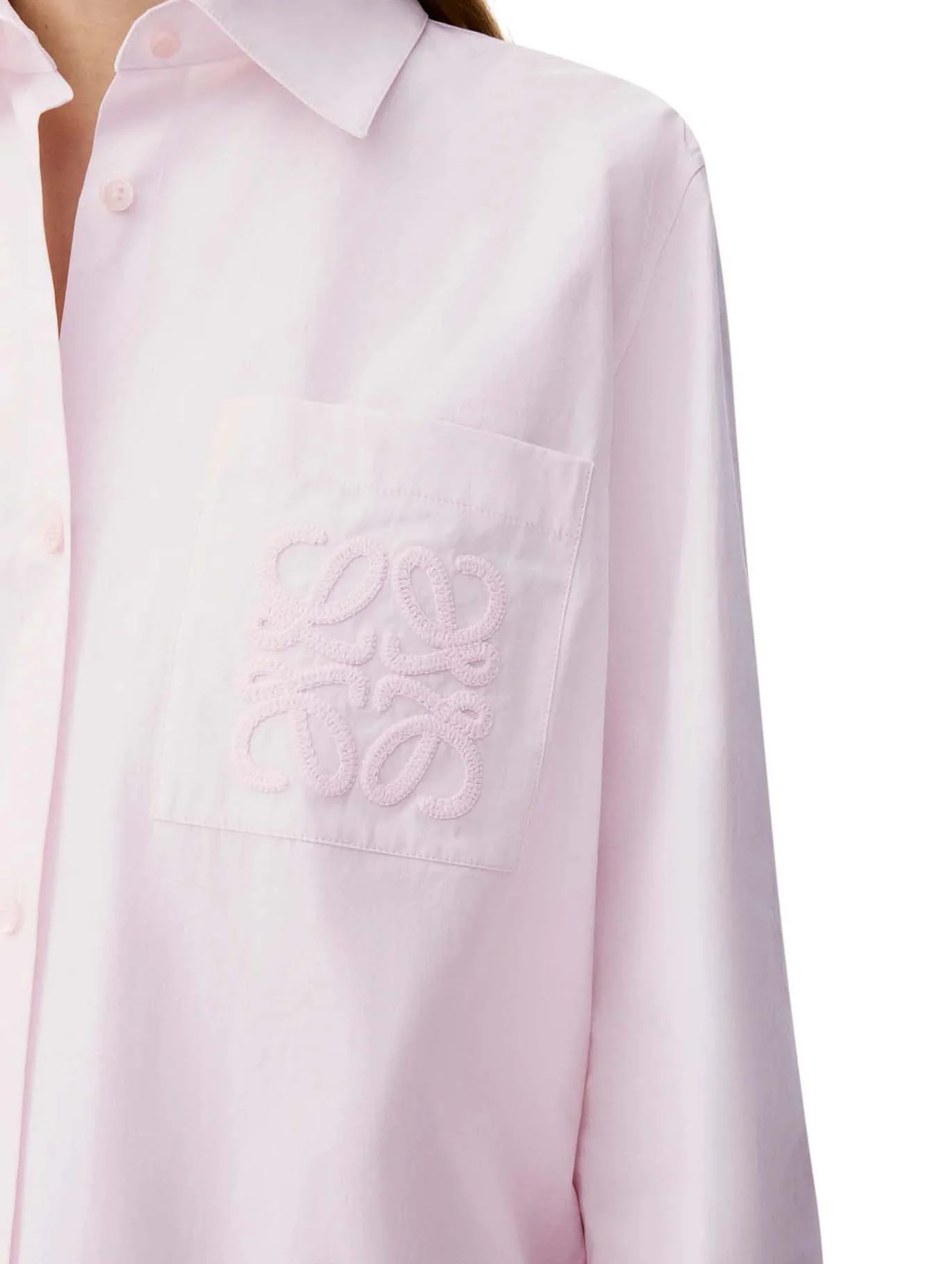 COTTON POPLIN SHIRT WITH ANAGRAM EMBROIDERY - Image 6