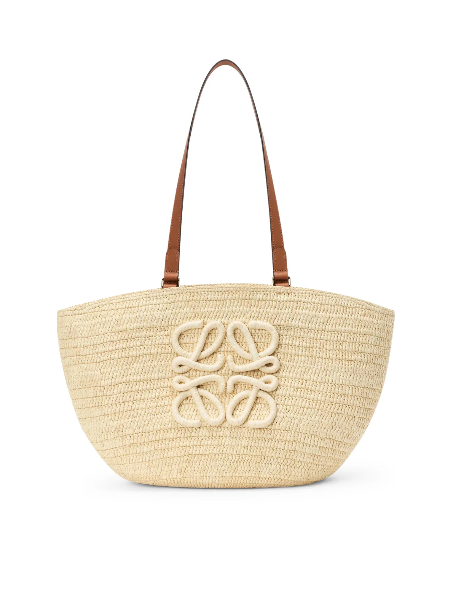 ECLIPSE MEDIUM BASKET BAG IN RAFFIA AND CALFSKIN - Image 5