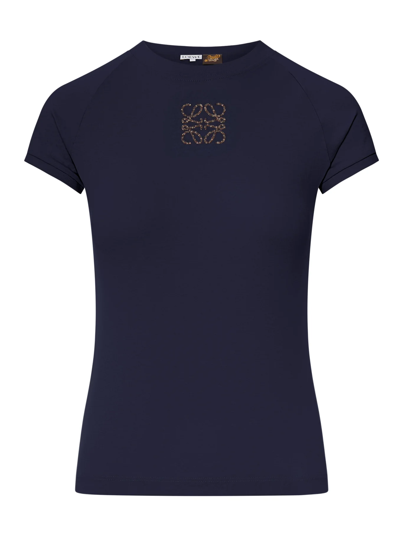 LIGHTWEIGHT COTTON JERSEY T-SHIRT WITH MOSAIC-EFFECT ANAGRAM EMBROIDERY