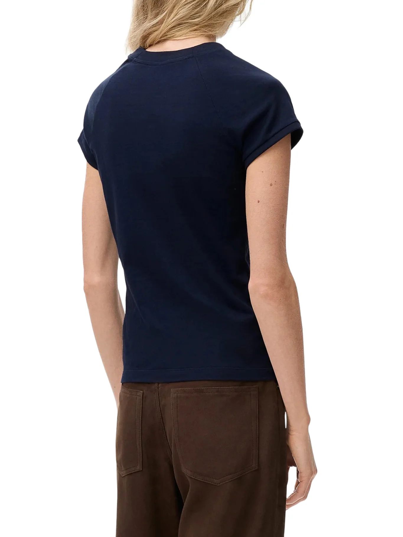 LIGHTWEIGHT COTTON JERSEY T-SHIRT WITH MOSAIC-EFFECT ANAGRAM EMBROIDERY - Image 4