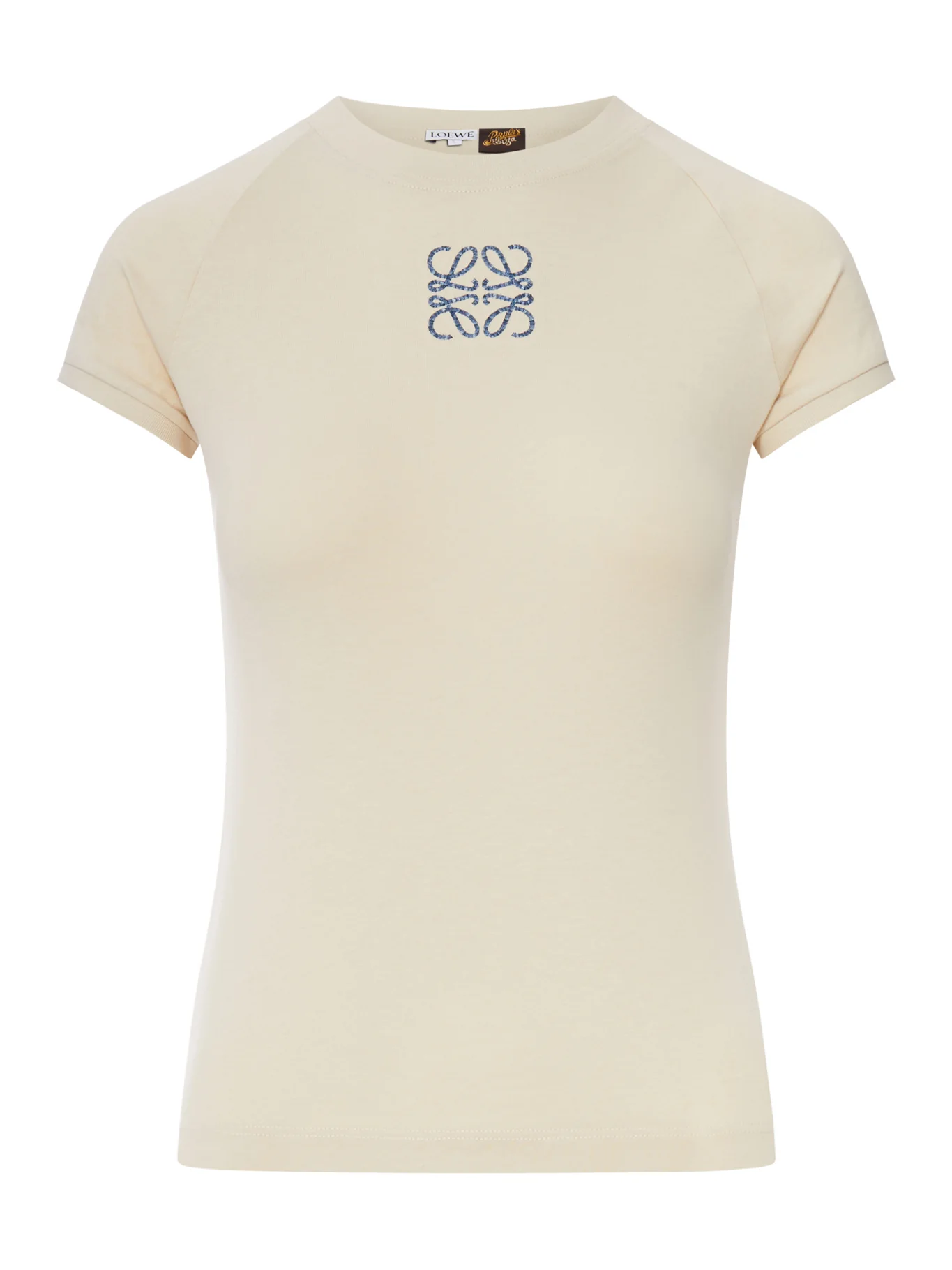LIGHTWEIGHT COTTON JERSEY T-SHIRT WITH MOSAIC-EFFECT ANAGRAM EMBROIDERY