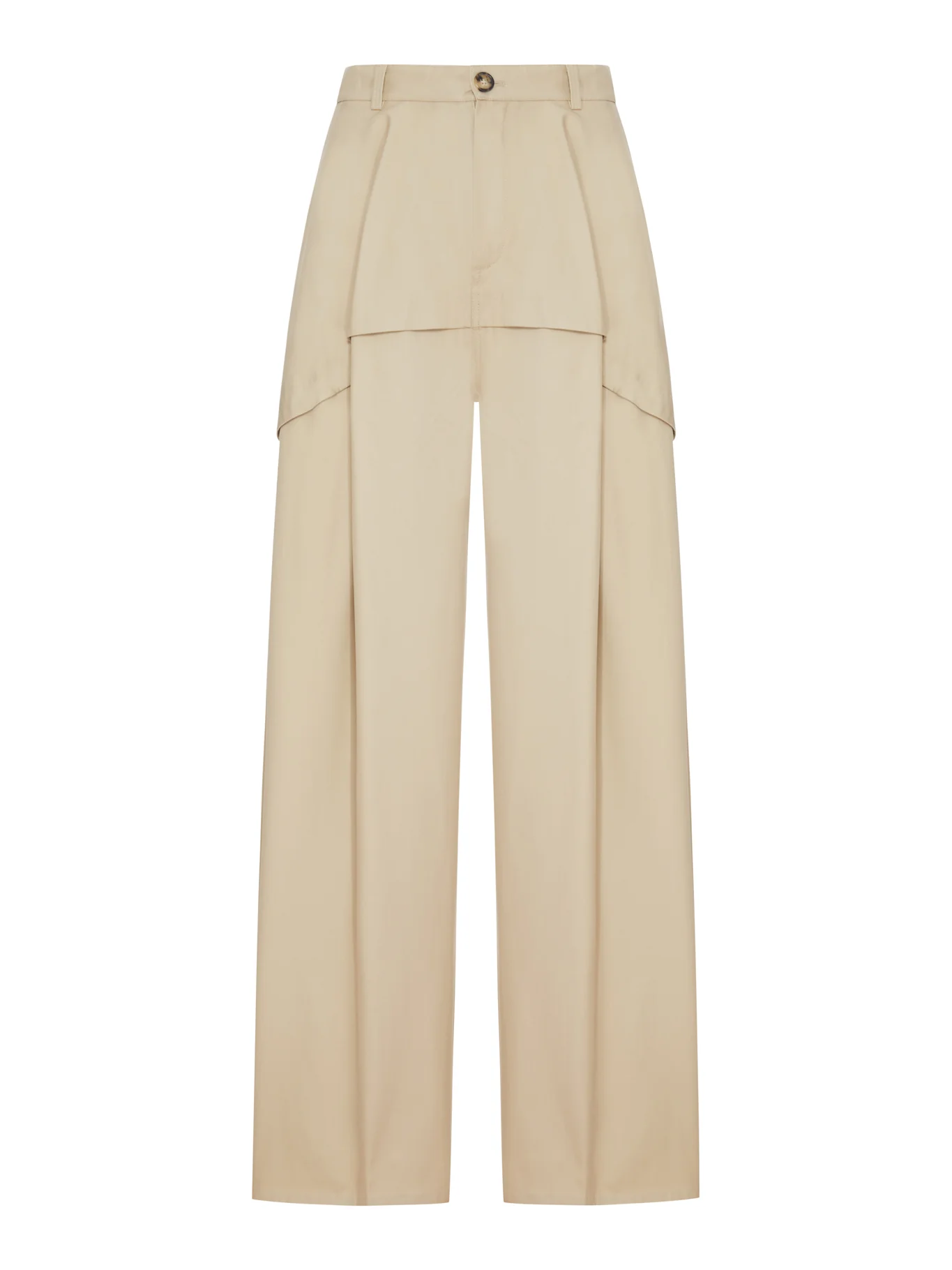 LIGHTWEIGHT COTTON TROUSERS WITH ASYMMETRIC PANEL CONSTRUCTION
