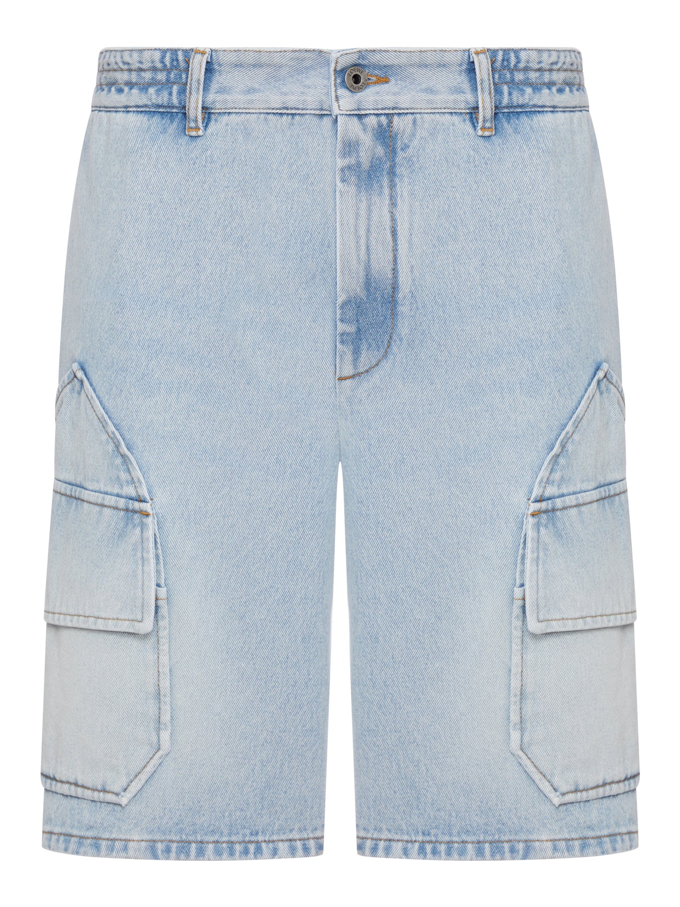 MIDWEIGHT WASHED COTTON DENIM SHORTS