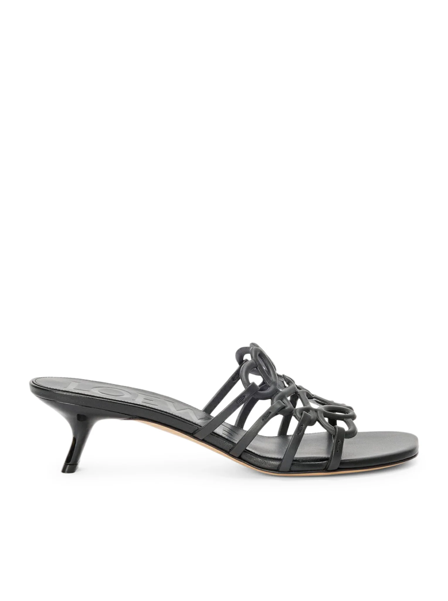 PETAL ANAGRAM SLIDE IN SOFT CALFSKIN