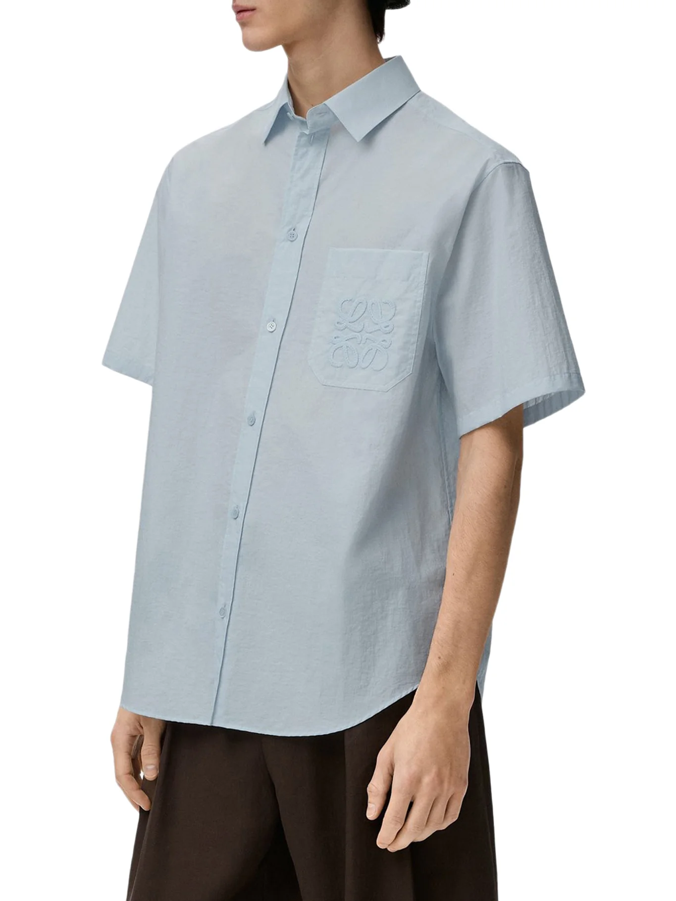 SHORT-SLEEVED TEXTURED POPLIN SHIRT - Image 3
