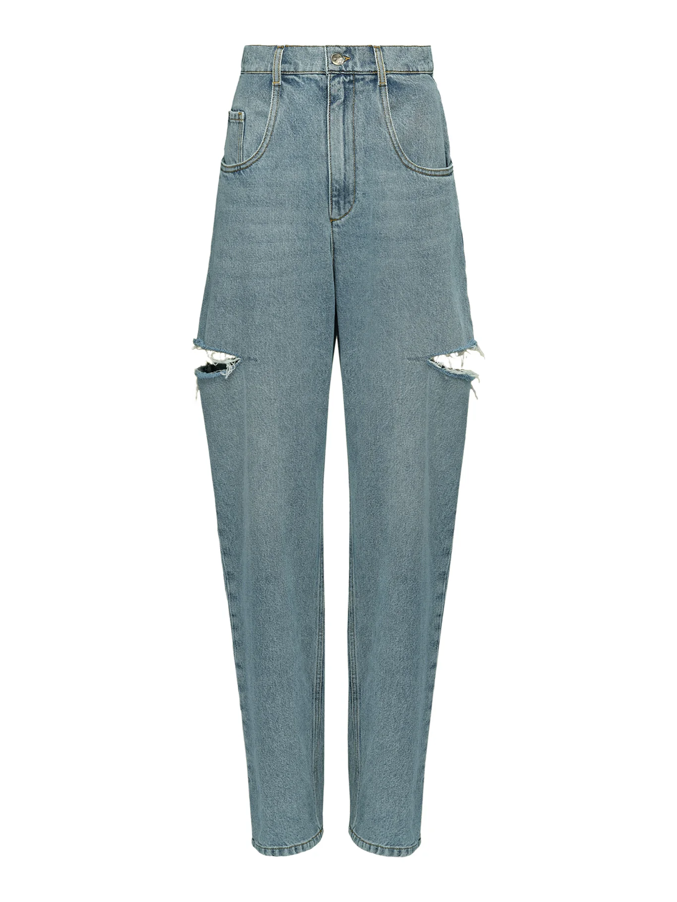 DENIM JEANS WITH SIDE RIPS