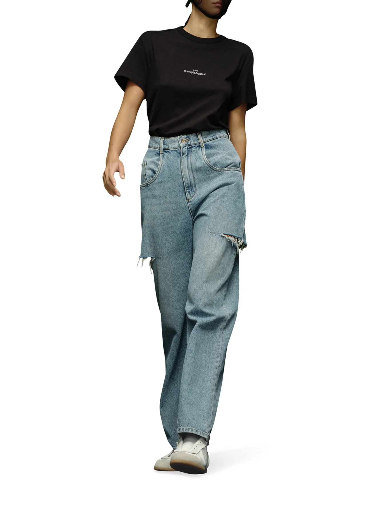 DENIM JEANS WITH SIDE RIPS - Image 2
