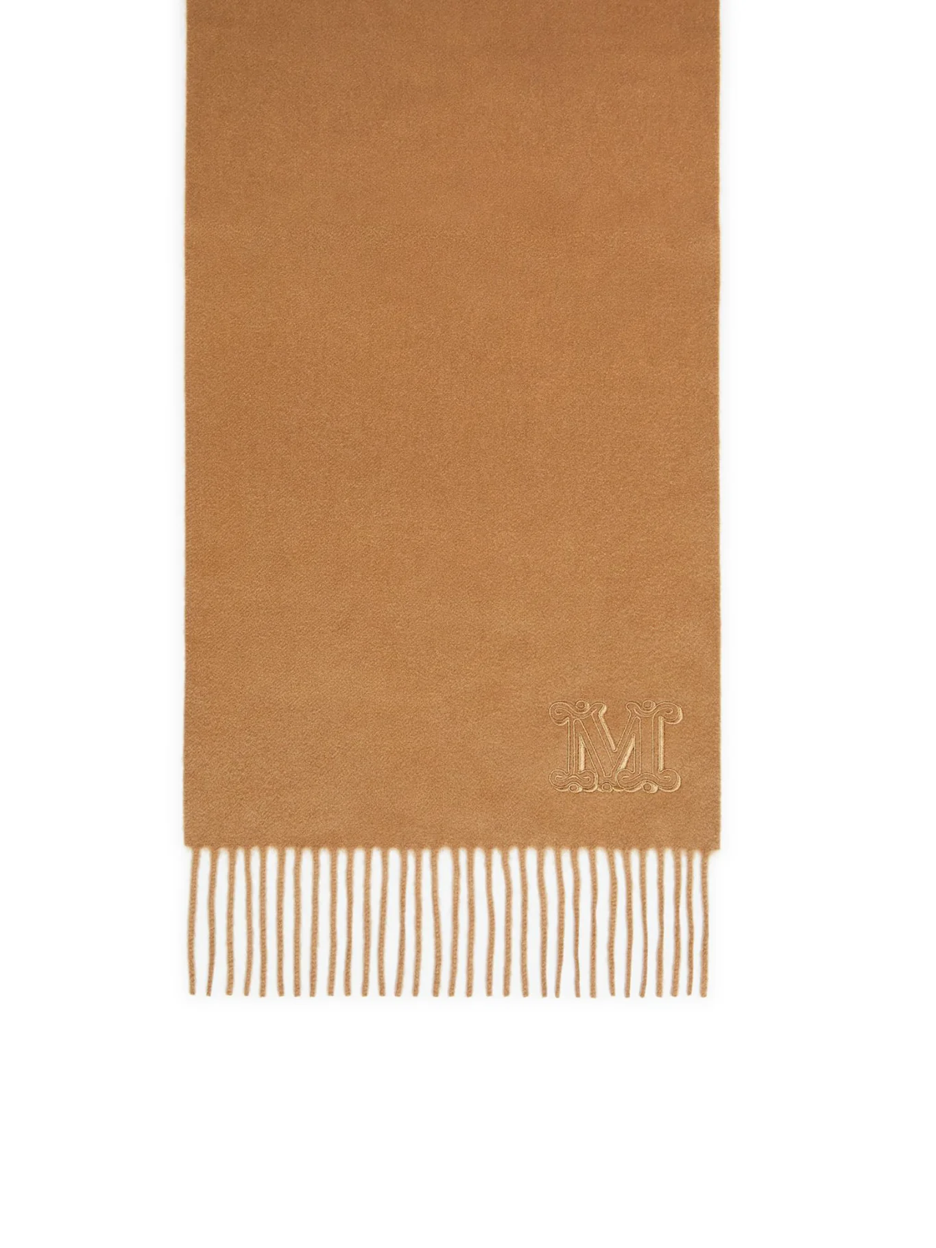 CASHMERE STOLE WITH MONOGRAM EMBROIDERY