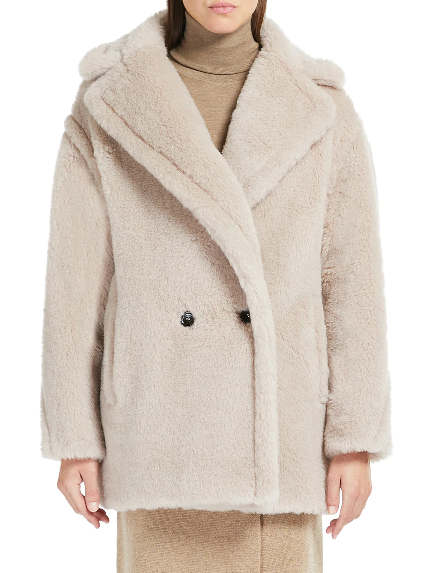 OLGA TEDDY BEAR ALPACA WOOL COAT - Image 3