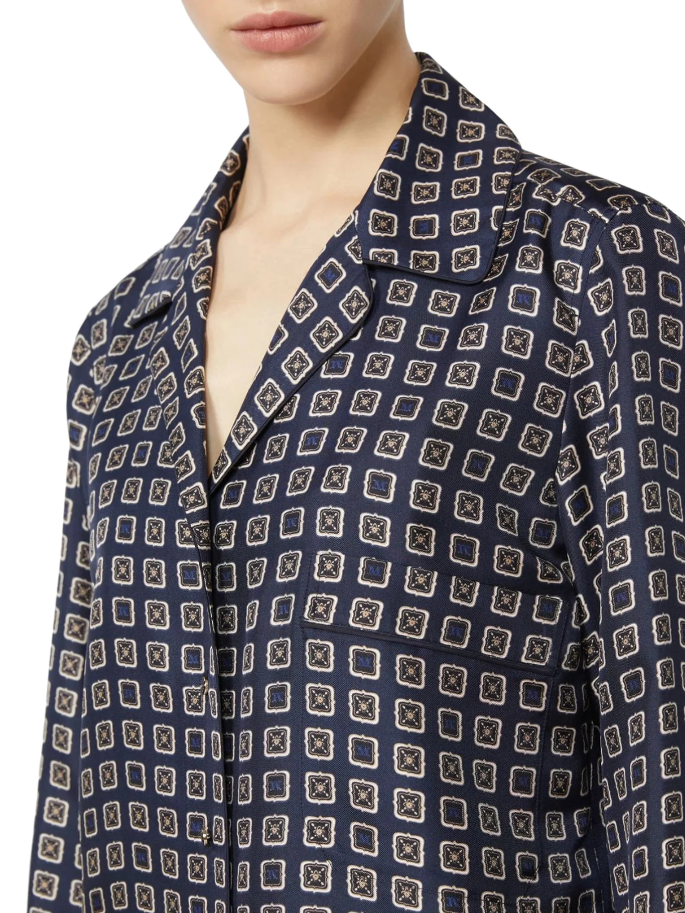 SEMI-FITTED PRINTED SILK SHIRT - Image 4