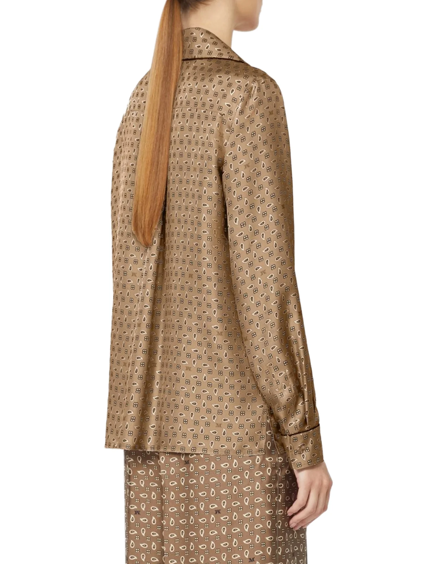 SEMI-FITTED PRINTED SILK SHIRT - Image 3