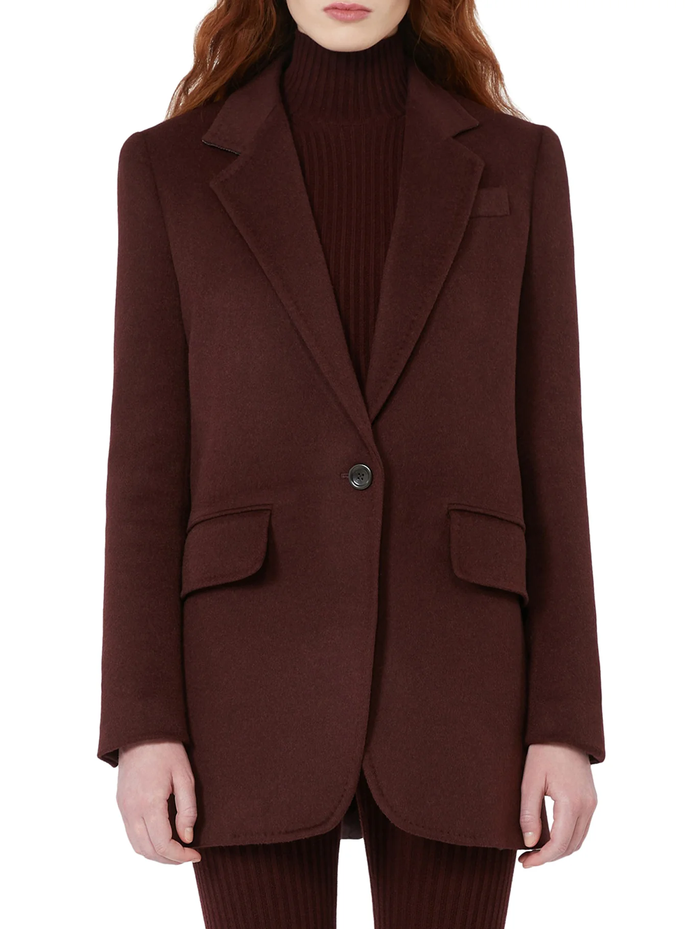 SINGLE-BREASTED CAMEL BLAZER - Image 2