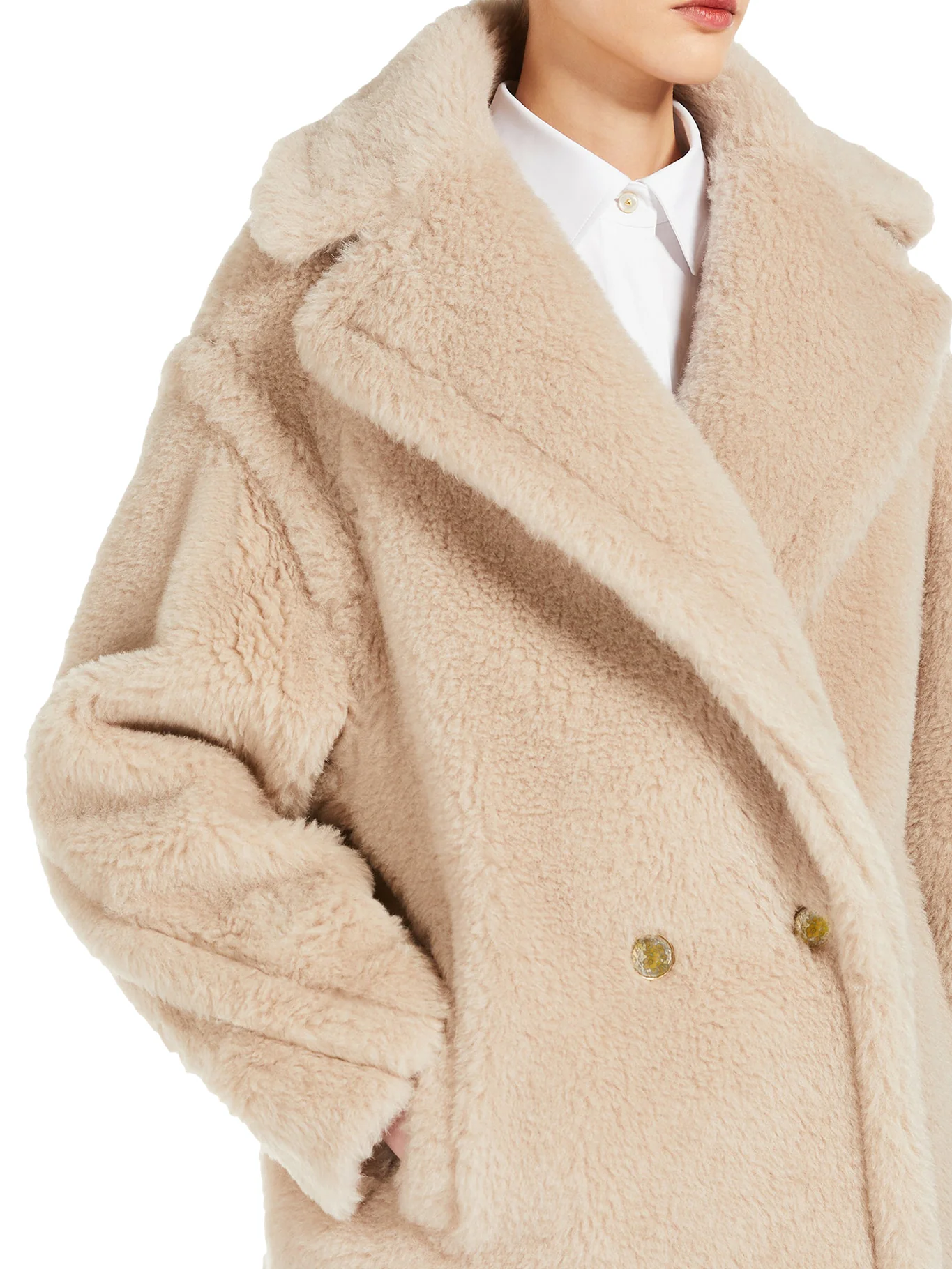 TEDDY BEAR ICON SHORT COAT IN ALPACA AND WOOL - Image 5