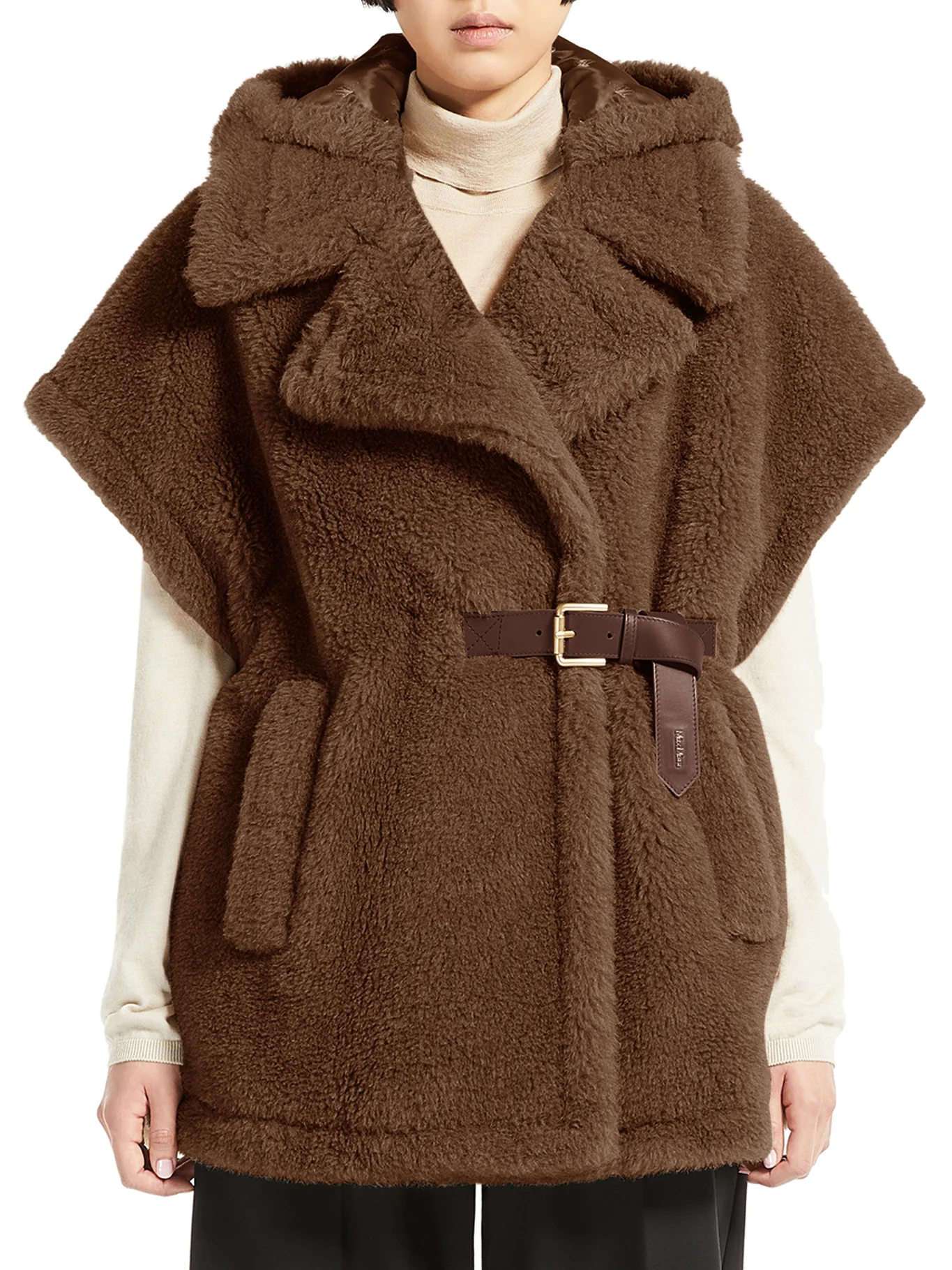 TEDDY FABRIC VEST CAPE - Image 3