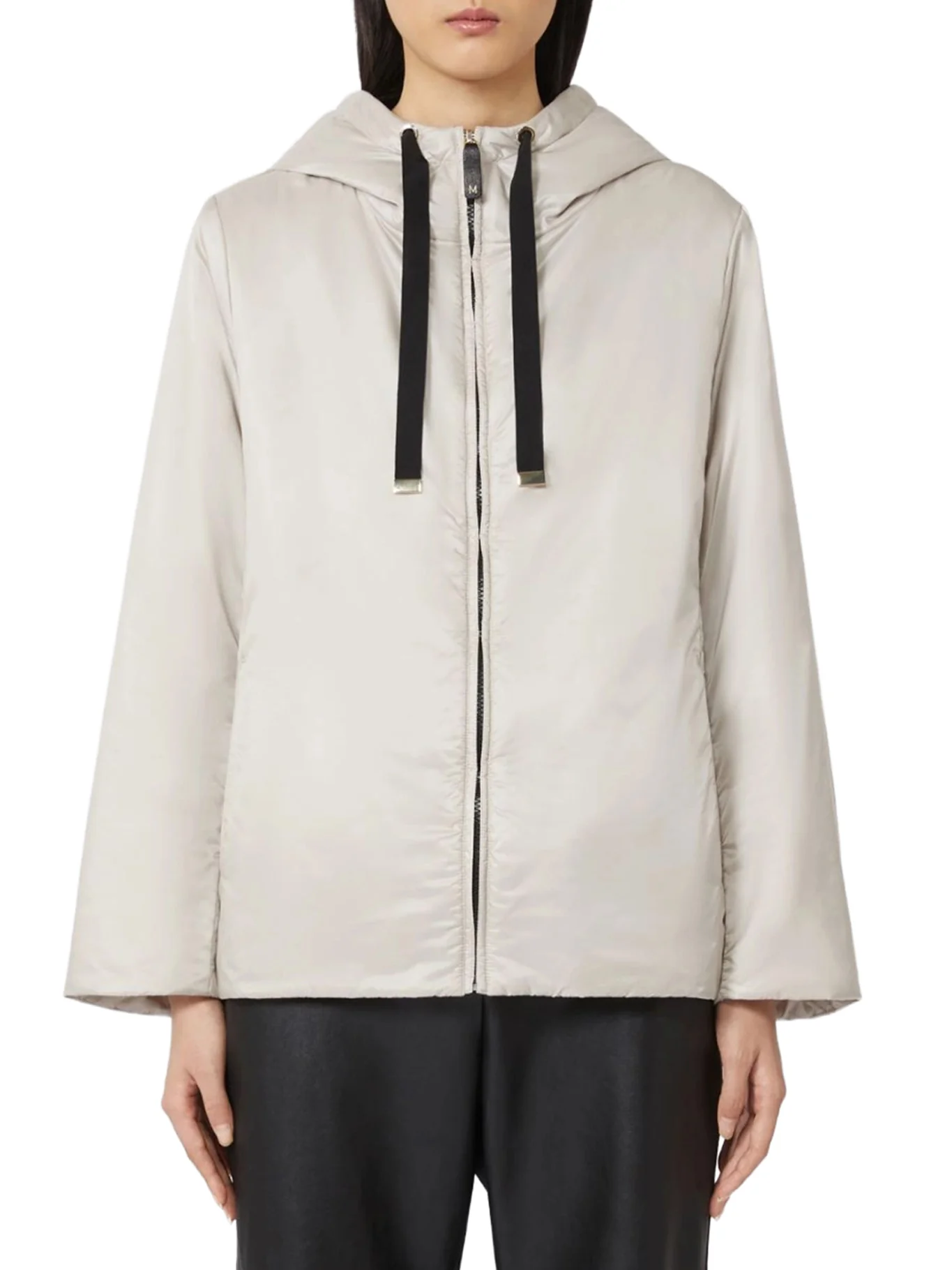PADDED JACKET WITH HOOD IN WATERPROOF CANVAS - Image 3
