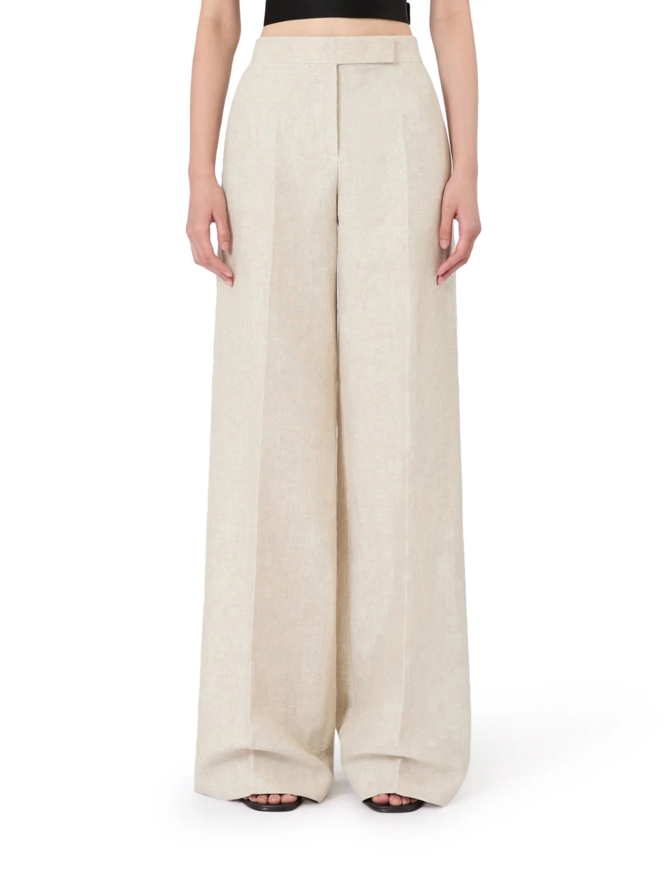 WIDE LINEN DRILL TROUSERS - Image 3
