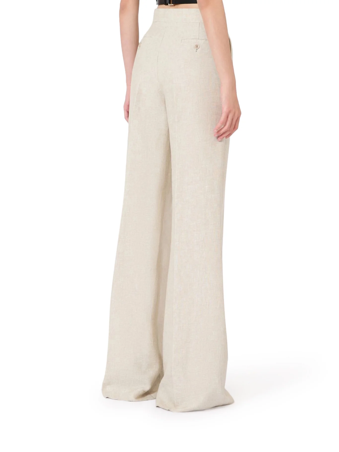 WIDE LINEN DRILL TROUSERS - Image 4
