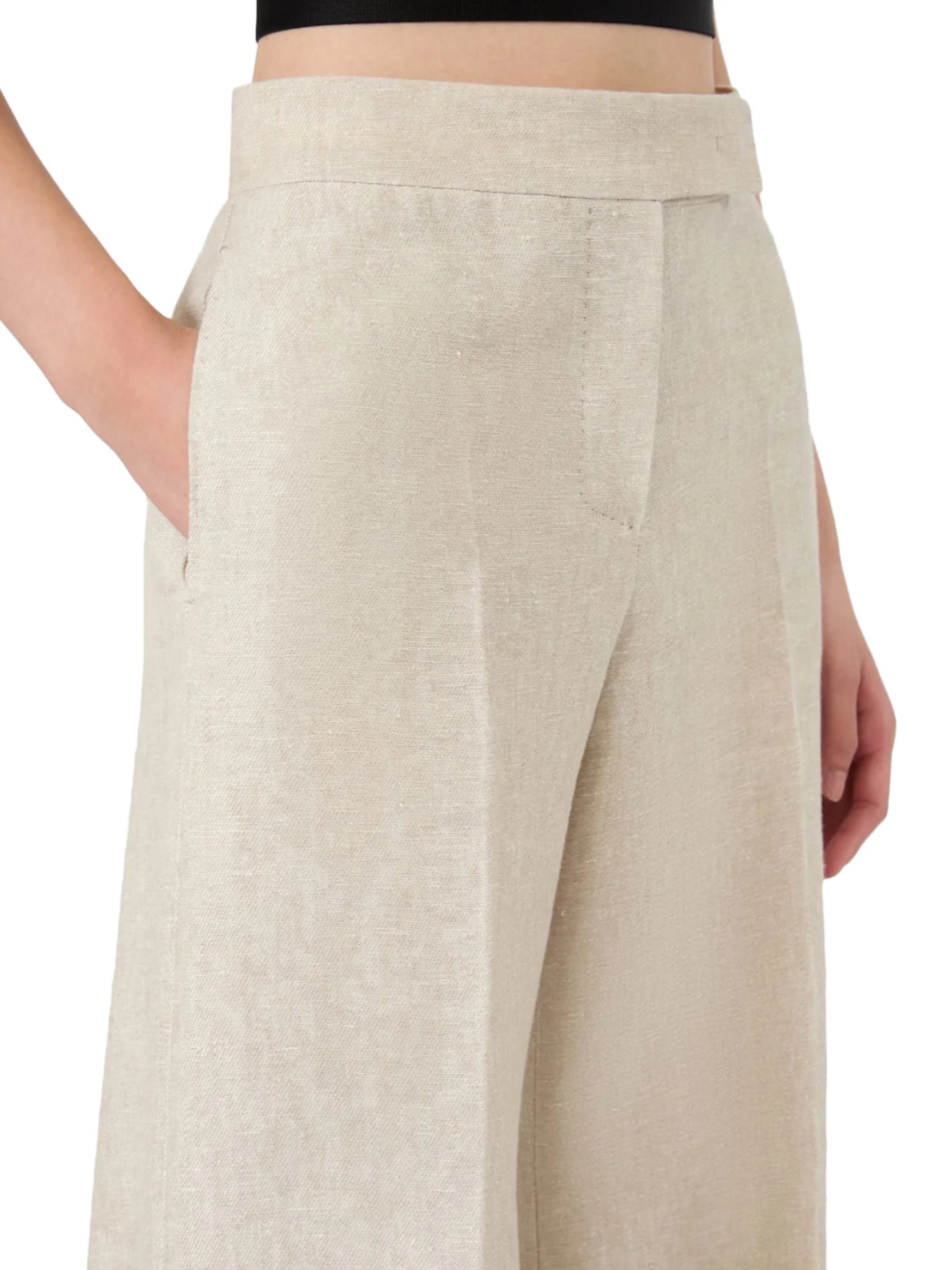 WIDE LINEN DRILL TROUSERS - Image 5