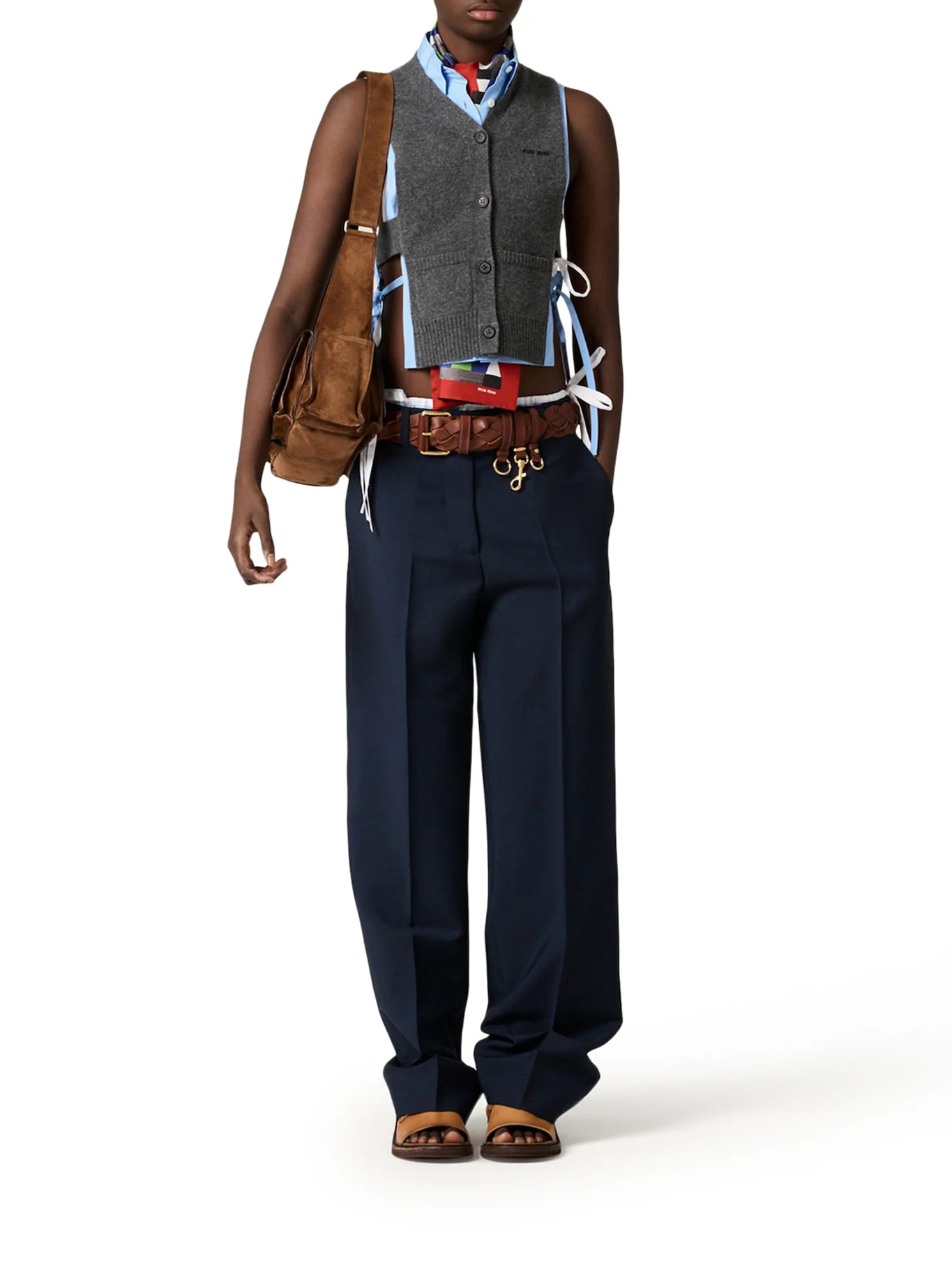 CASHMERE CARDIGAN VEST - Image 2