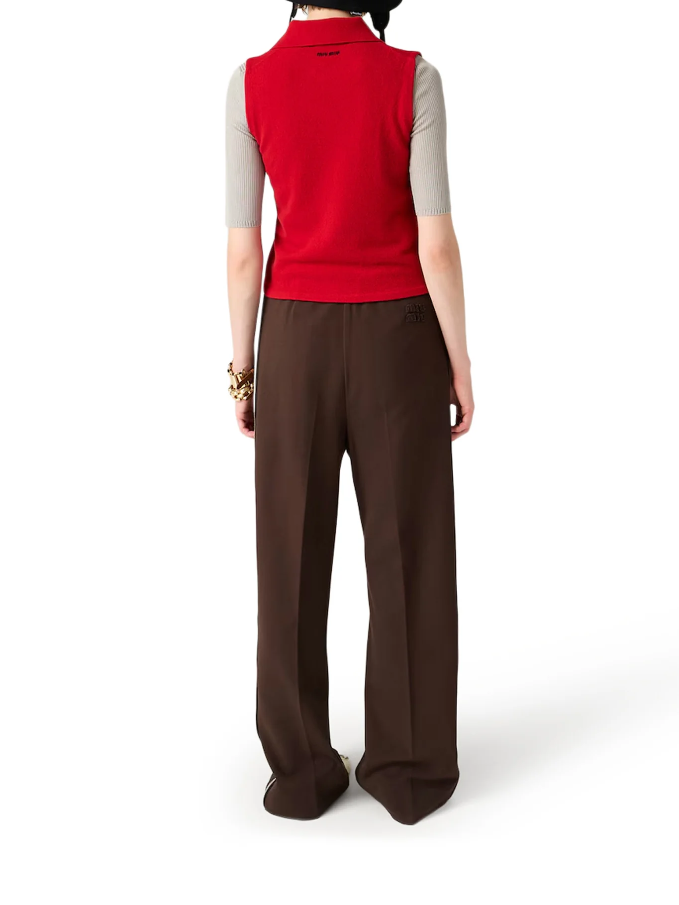 CASHMERE SLEEVELESS POLO SHIRT - Image 3