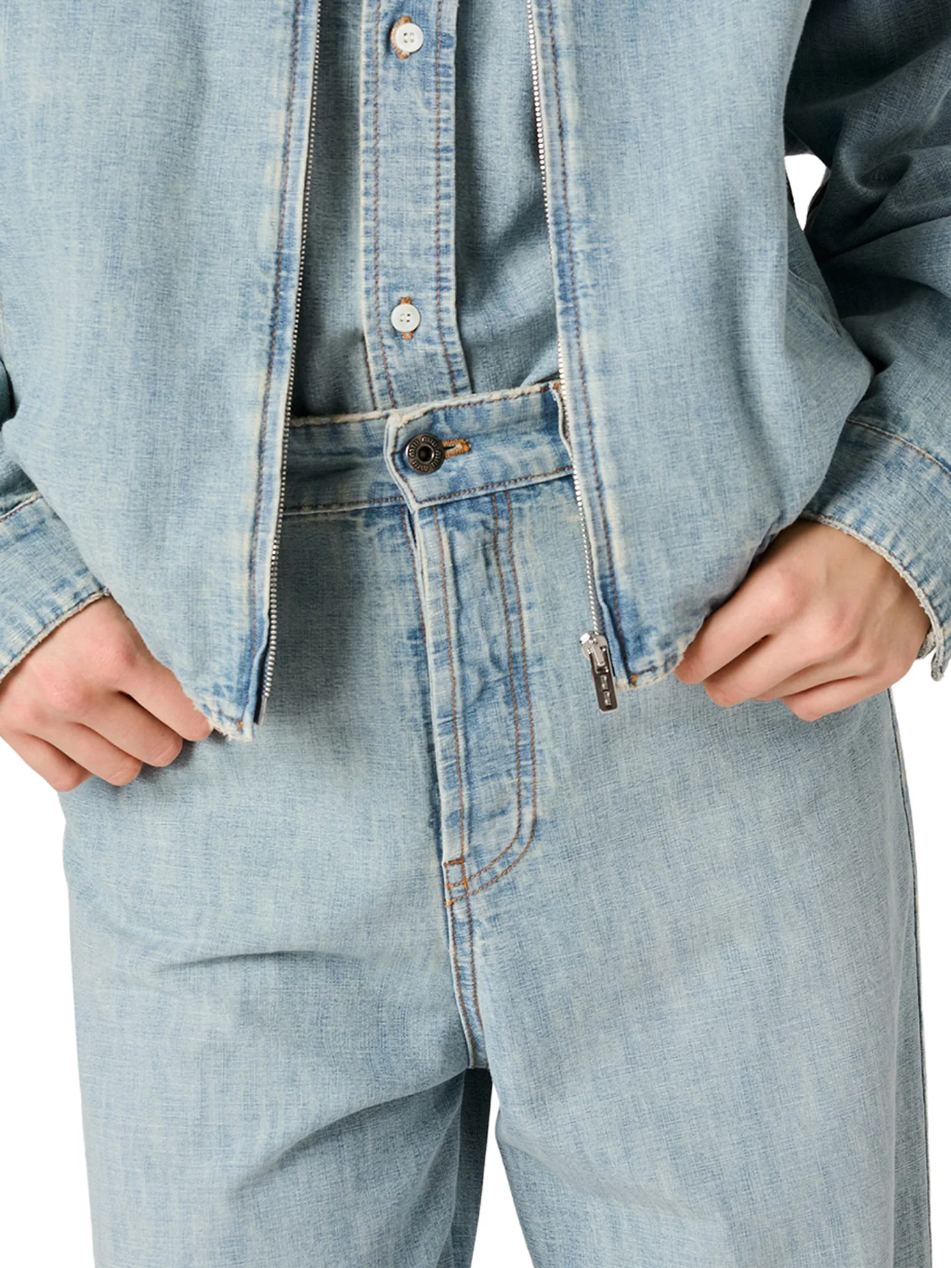 CHAMBRAY DENIM JEANS - Image 5